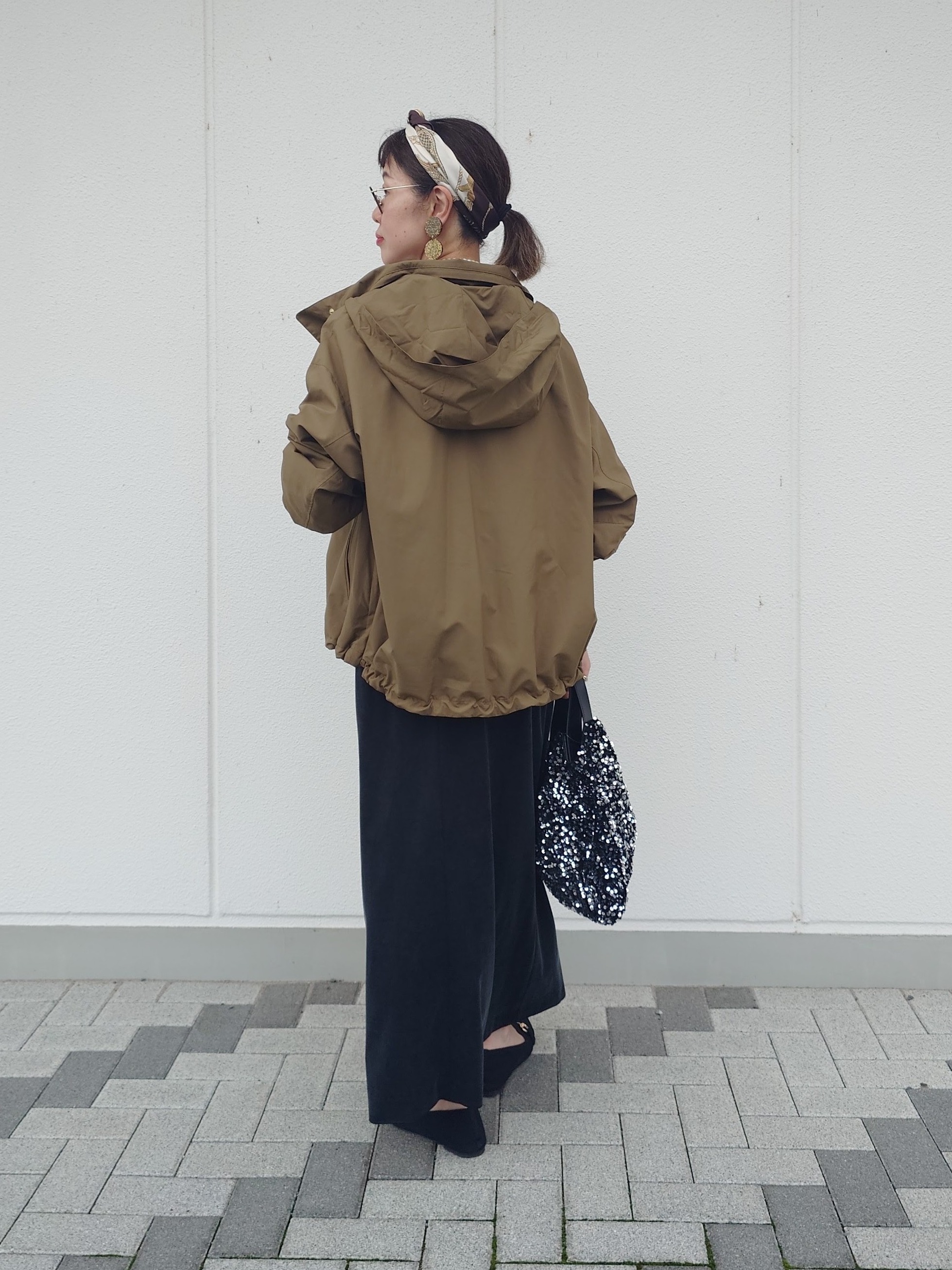 MUTSUKOさんの「UNTITLED｜【撥水/秋羽織り/2way】タフタマウンテンパーカー」を使ったコーディネート