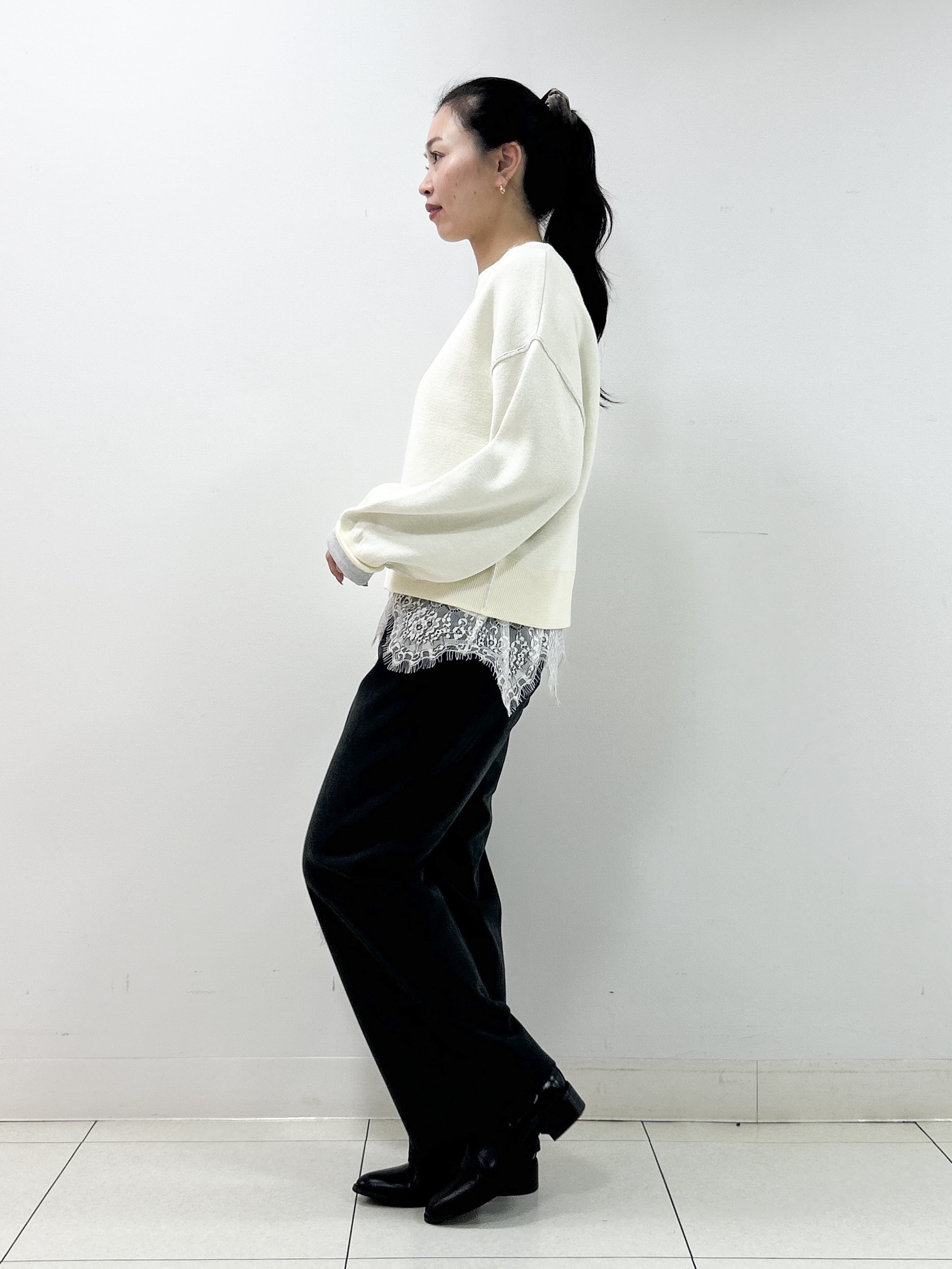 Kaiさんの「Dessin｜【2WAY/洗濯機OK/XS-L】配色リバーシブル コットンジャカード クルーネックニット」を使ったコーディネート