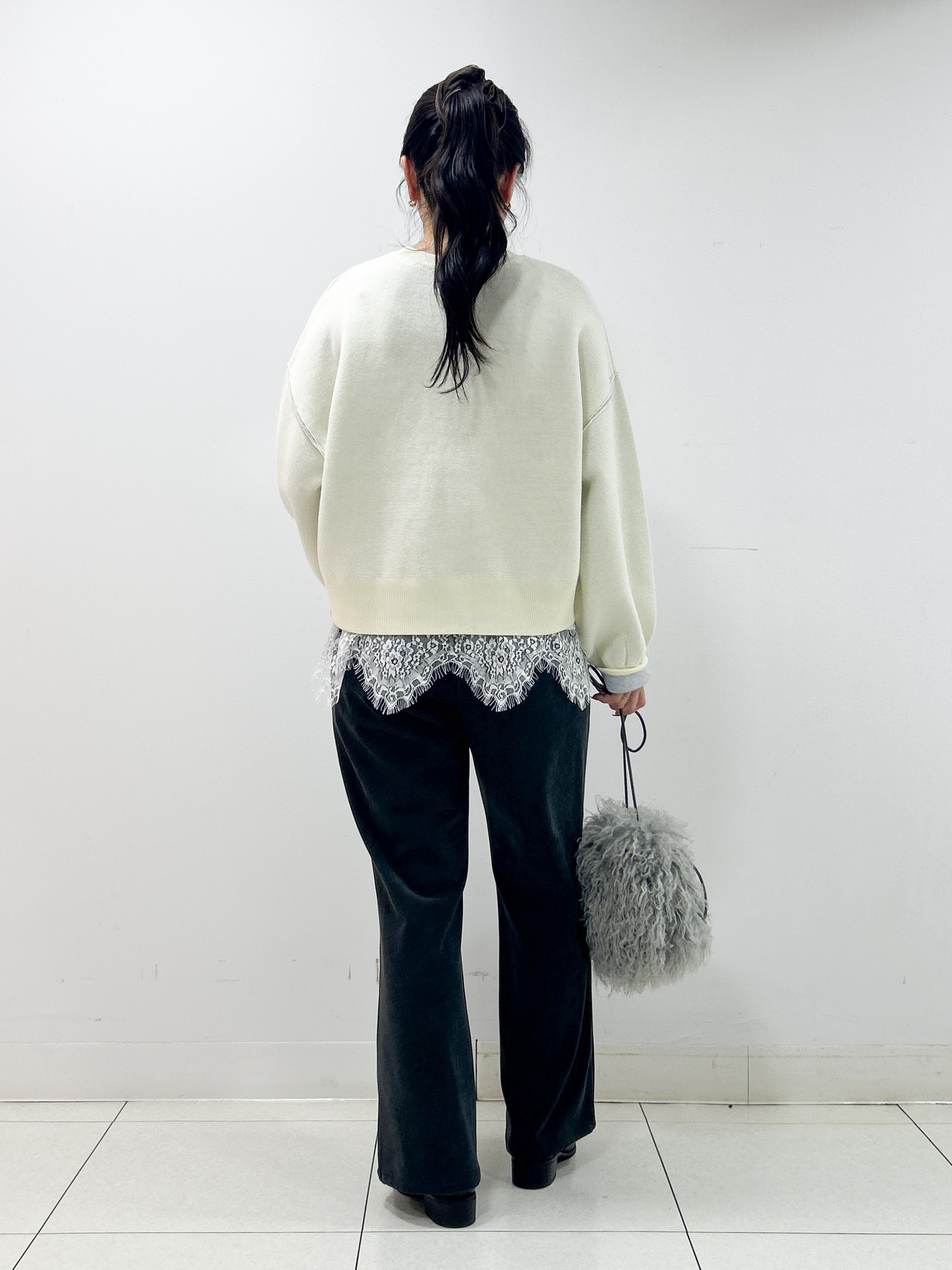 Kaiさんの「Dessin｜【2WAY/洗濯機OK/XS-L】配色リバーシブル コットンジャカード クルーネックニット」を使ったコーディネート