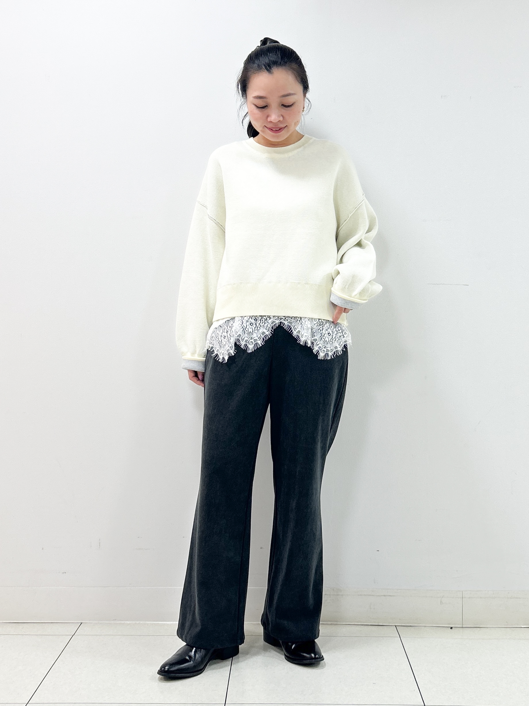 Kaiさんの「Dessin｜【2WAY/洗濯機OK/XS-L】配色リバーシブル コットンジャカード クルーネックニット」を使ったコーディネート