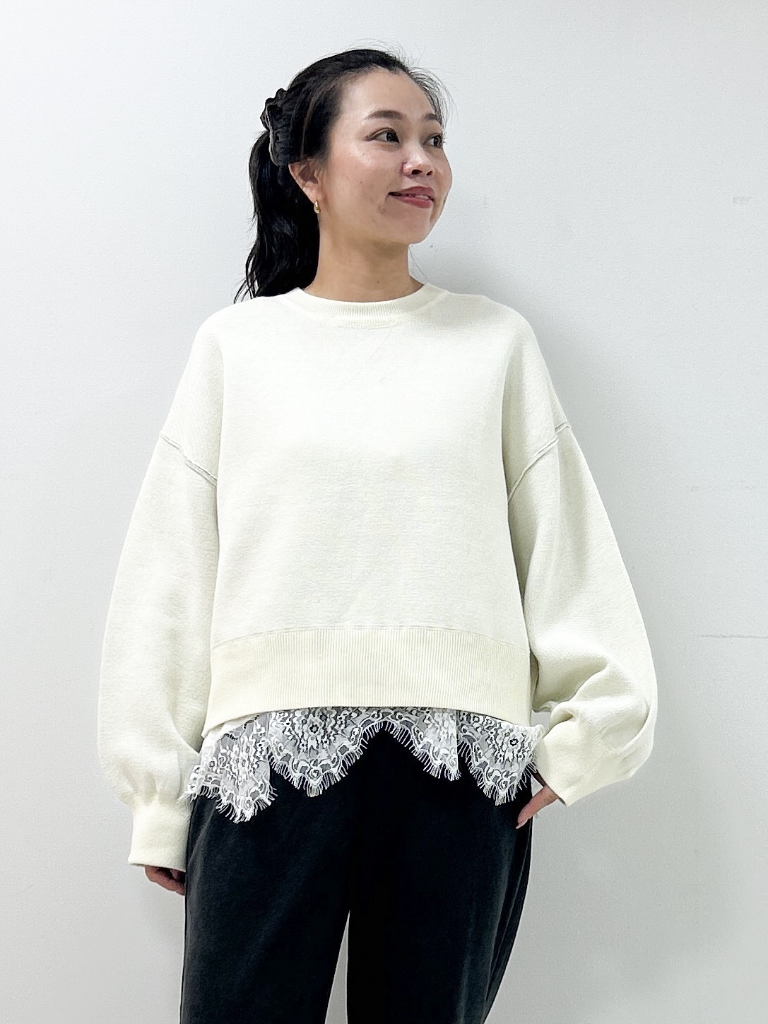 Kaiさんの「Dessin｜【2WAY/洗濯機OK/XS-L】配色リバーシブル コットンジャカード クルーネックニット」を使ったコーディネート