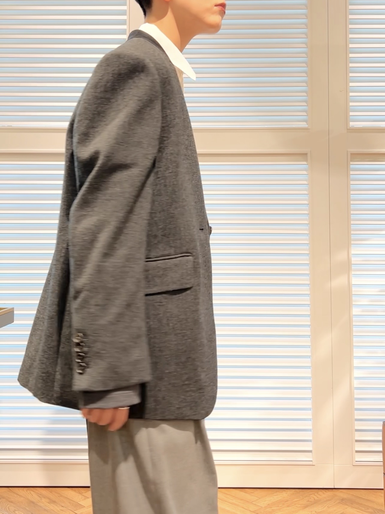 OCHIAIさんの「DRESSTERIOR｜【日本製】ハンティング ノーカラージャケット」を使ったコーディネート