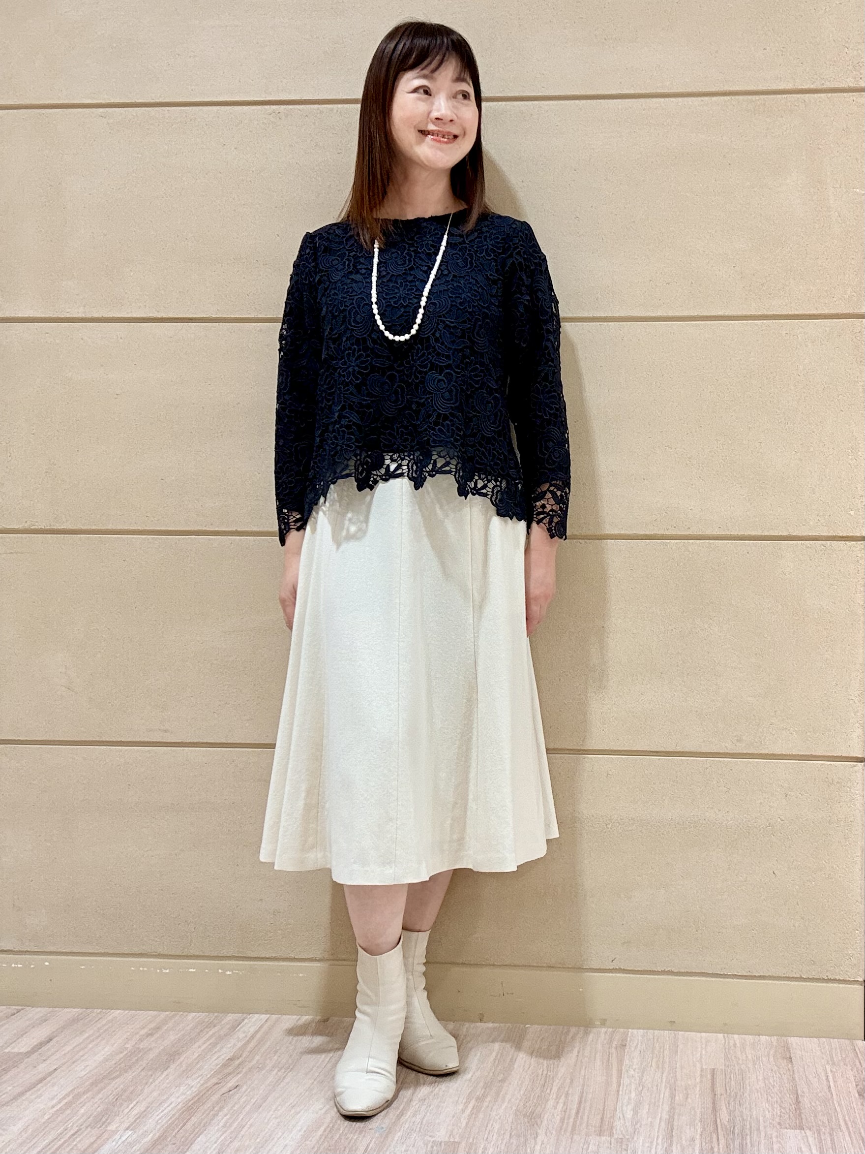 Marさんの「Reflect｜【SS-4Lサイズ／通勤／セレモニー】ケミカルレースブラウス」を使ったコーディネート