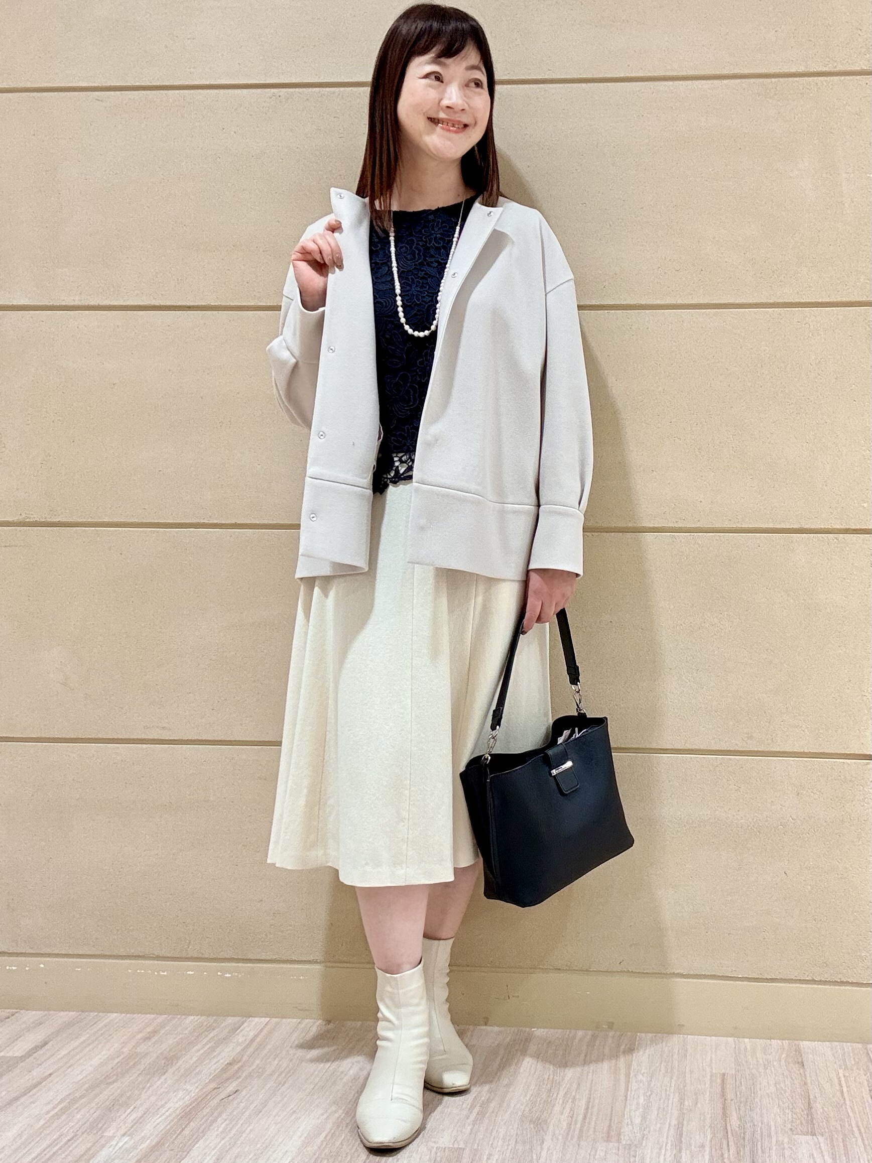 Marさんの「Reflect｜【SS-4Lサイズ／通勤／セレモニー】ケミカルレースブラウス」を使ったコーディネート