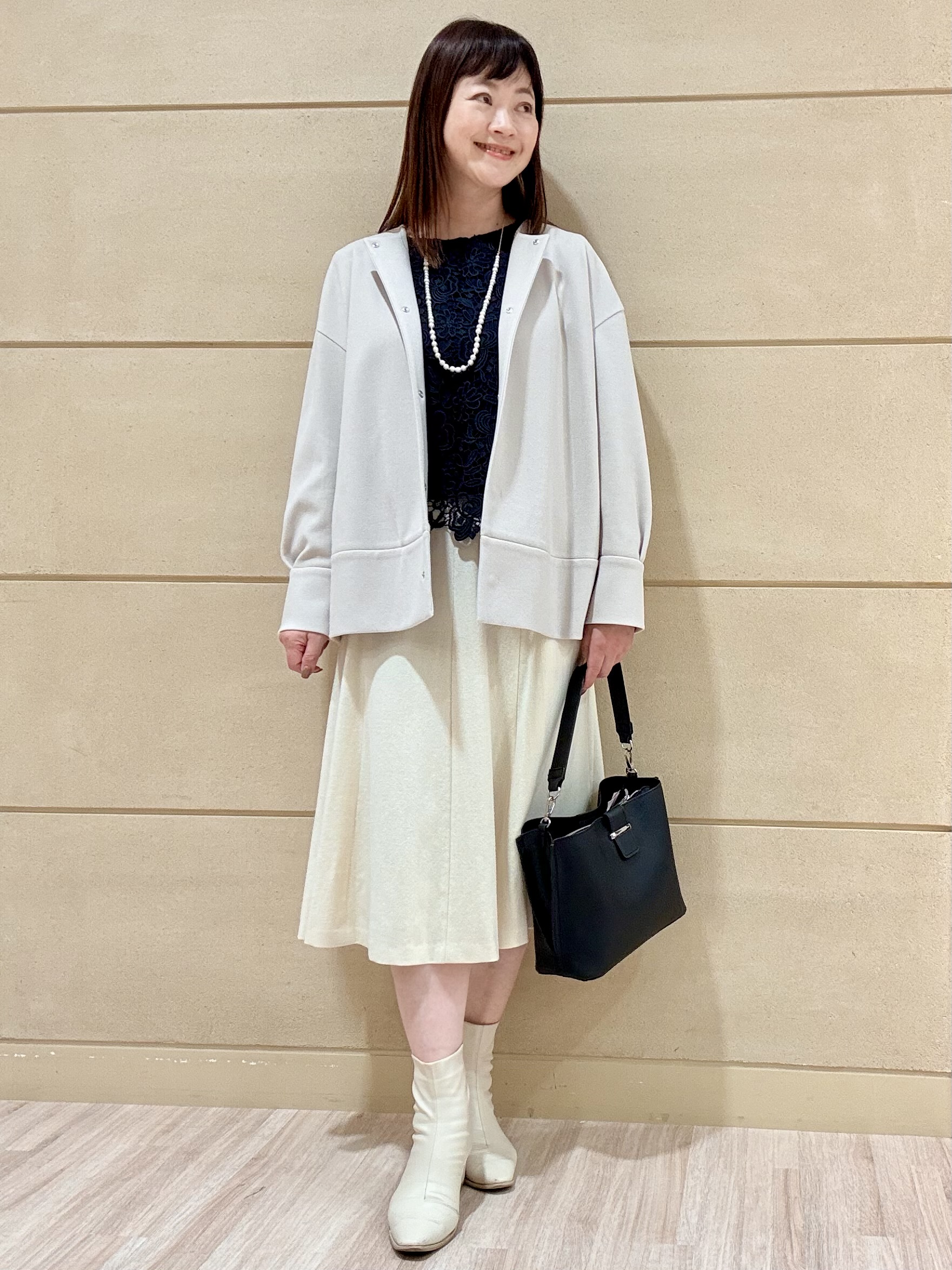 Marさんの「Reflect｜【SS-4Lサイズ／通勤／セレモニー】ケミカルレースブラウス」を使ったコーディネート