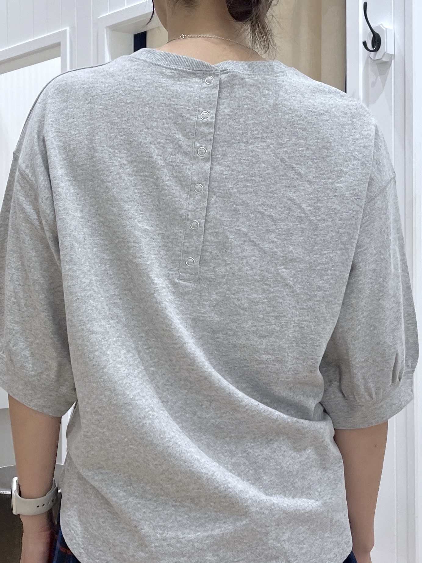 canaさんの「Dessin｜【高レビュー/洗える/XS-L】バックヘンリーミニ裏毛 5分袖」を使ったコーディネート