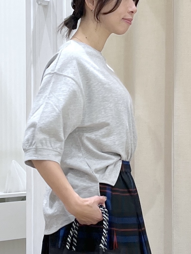 canaさんの「Dessin｜【高レビュー/洗える/XS-L】バックヘンリーミニ裏毛 5分袖」を使ったコーディネート