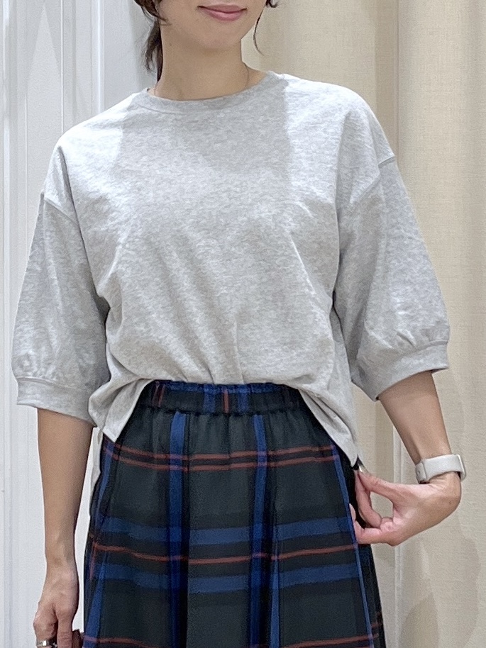 canaさんの「Dessin｜【高レビュー/洗える/XS-L】バックヘンリーミニ裏毛 5分袖」を使ったコーディネート