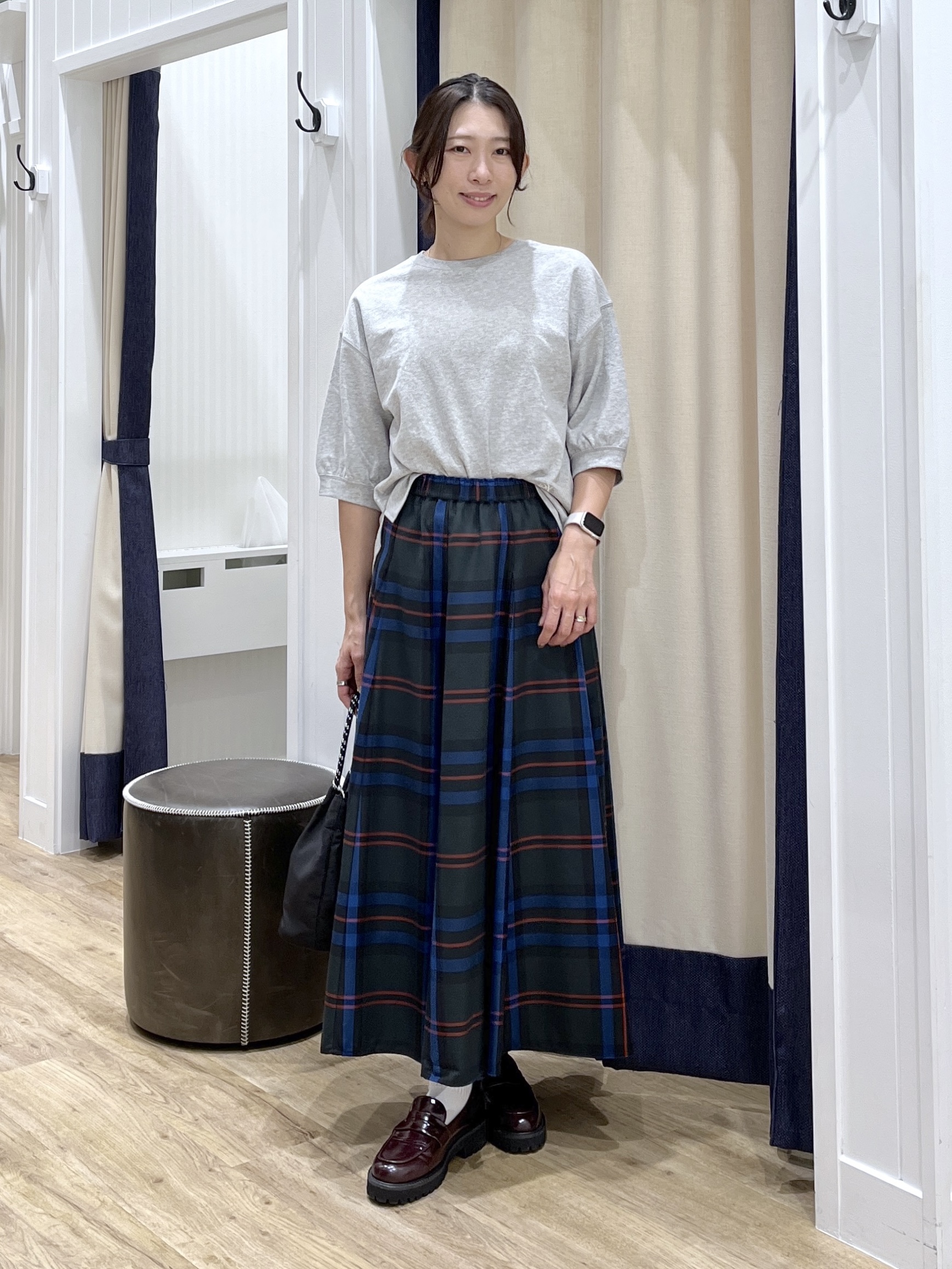 canaさんの「Dessin｜【高レビュー/洗える/XS-L】バックヘンリーミニ裏毛 5分袖」を使ったコーディネート