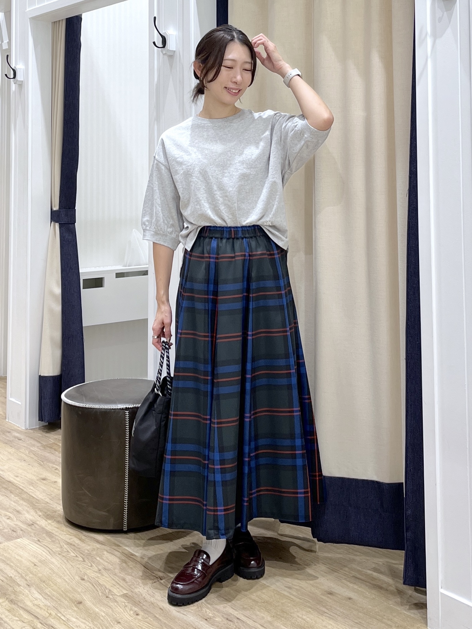 canaさんの「Dessin｜【高レビュー/洗える/XS-L】バックヘンリーミニ裏毛 5分袖」を使ったコーディネート