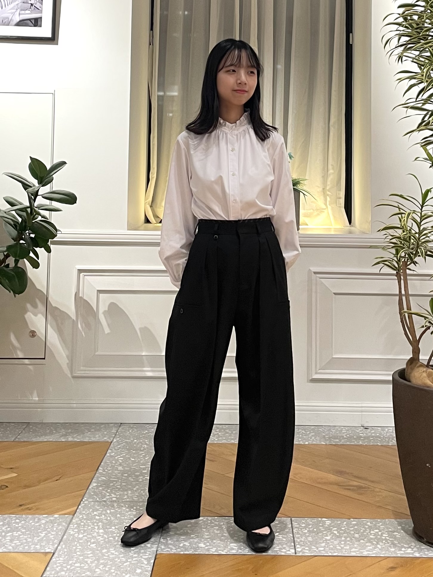 Lilyさんの「DRESSTERIOR｜【5色展開/マシンウォッシャブル】コットンカシミヤカーディガン」を使ったコーディネート