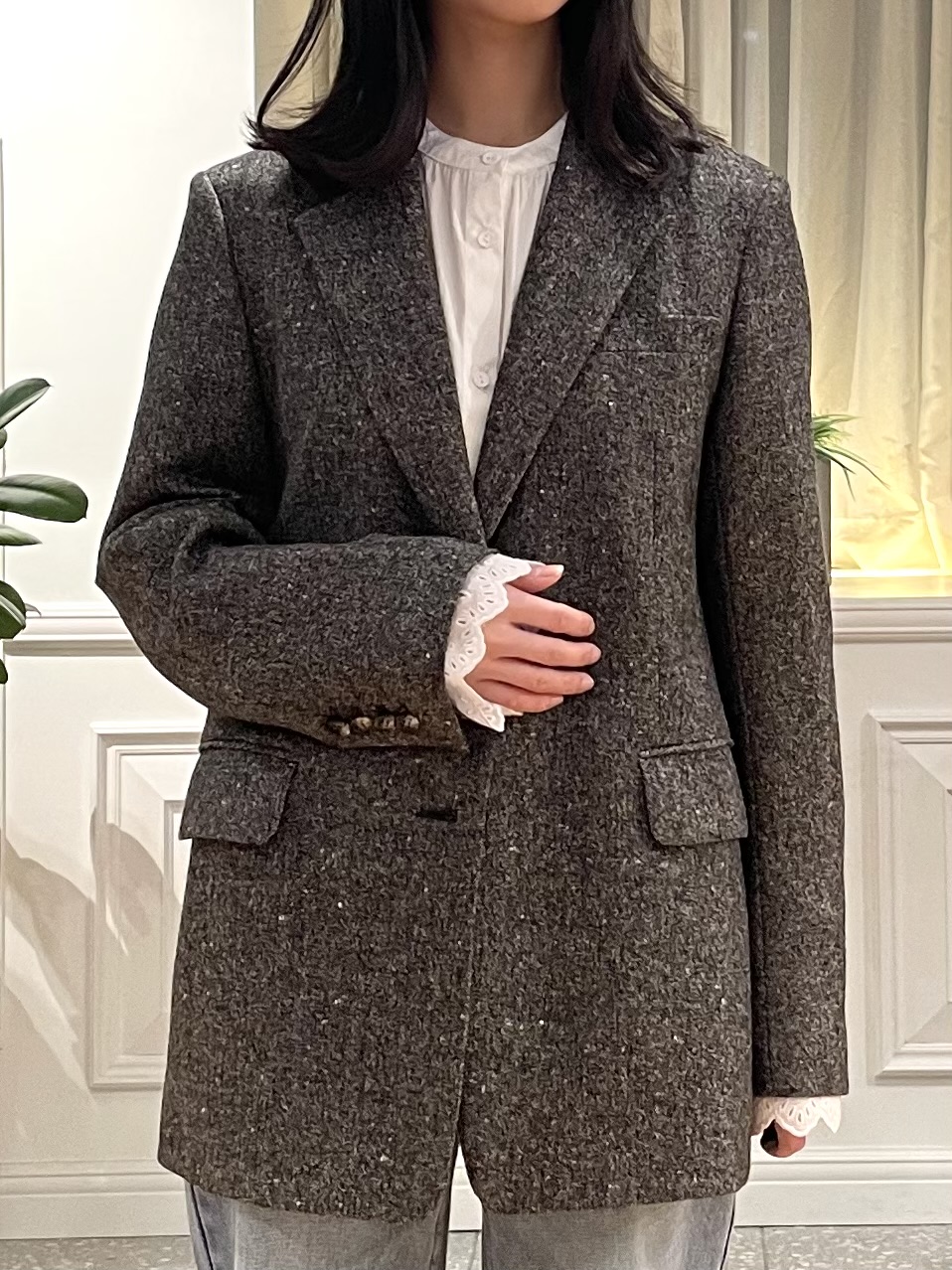 Lilyさんの「DRESSTERIOR｜【セットアップ可】ネップツイード ジャケット」を使ったコーディネート