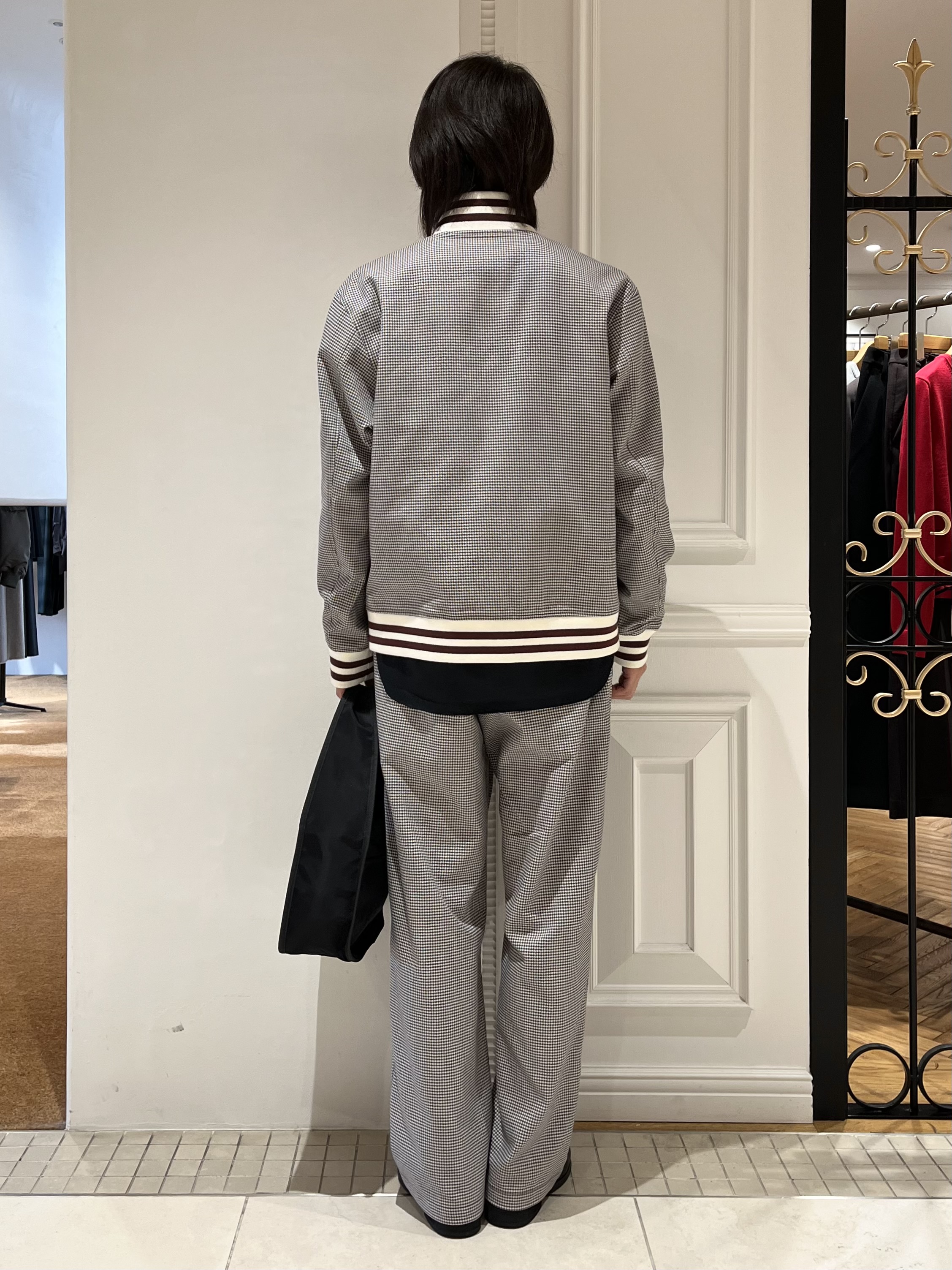 Watanabeさんの「DRESSTERIOR｜ハウンドトゥース ハイネックリブジャケット」を使ったコーディネート