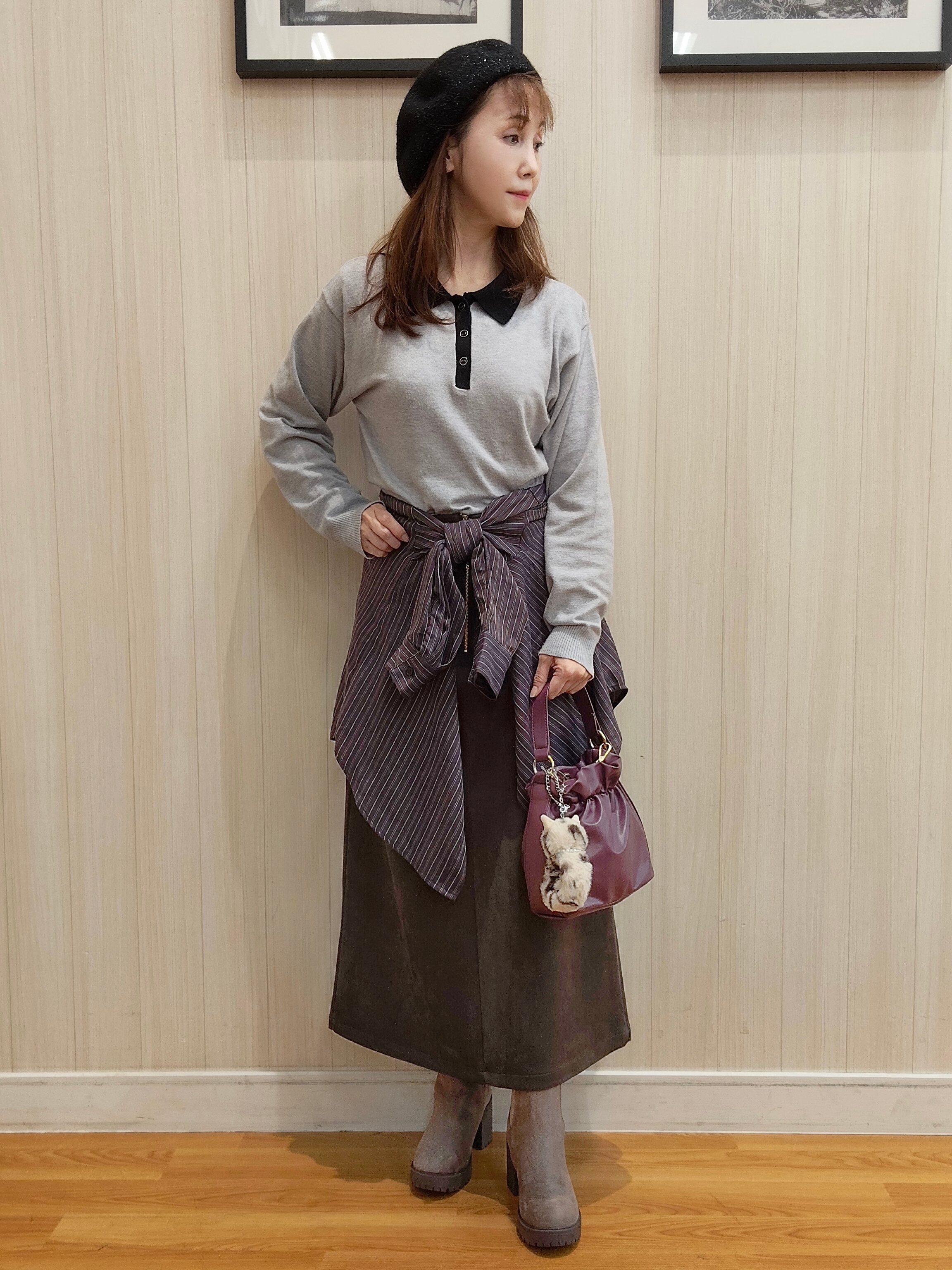 yseさんの「SHOO･LA･RUE｜【洗濯後しわになりにくい/S-LL】気分で選ぶ 大人のデイリー使いに ベーシックシャツ」を使ったコーディネート