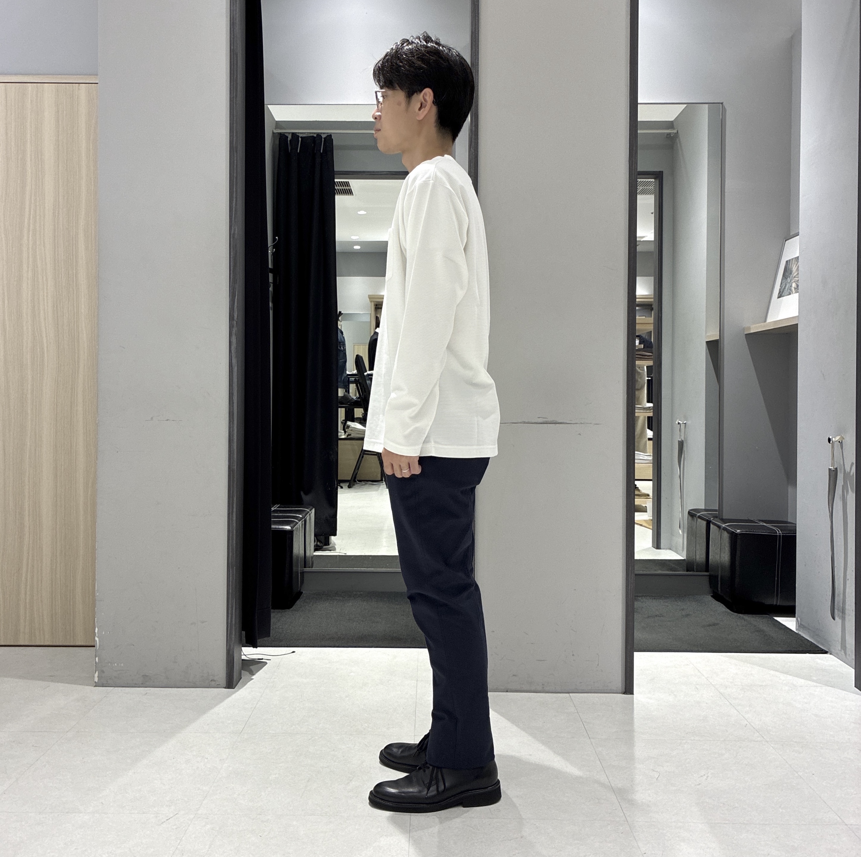 わいずみさんの「TAKEO KIKUCHI｜【BOWLER HAT LABEL】日本製クルーネックカーディガン」を使ったコーディネート