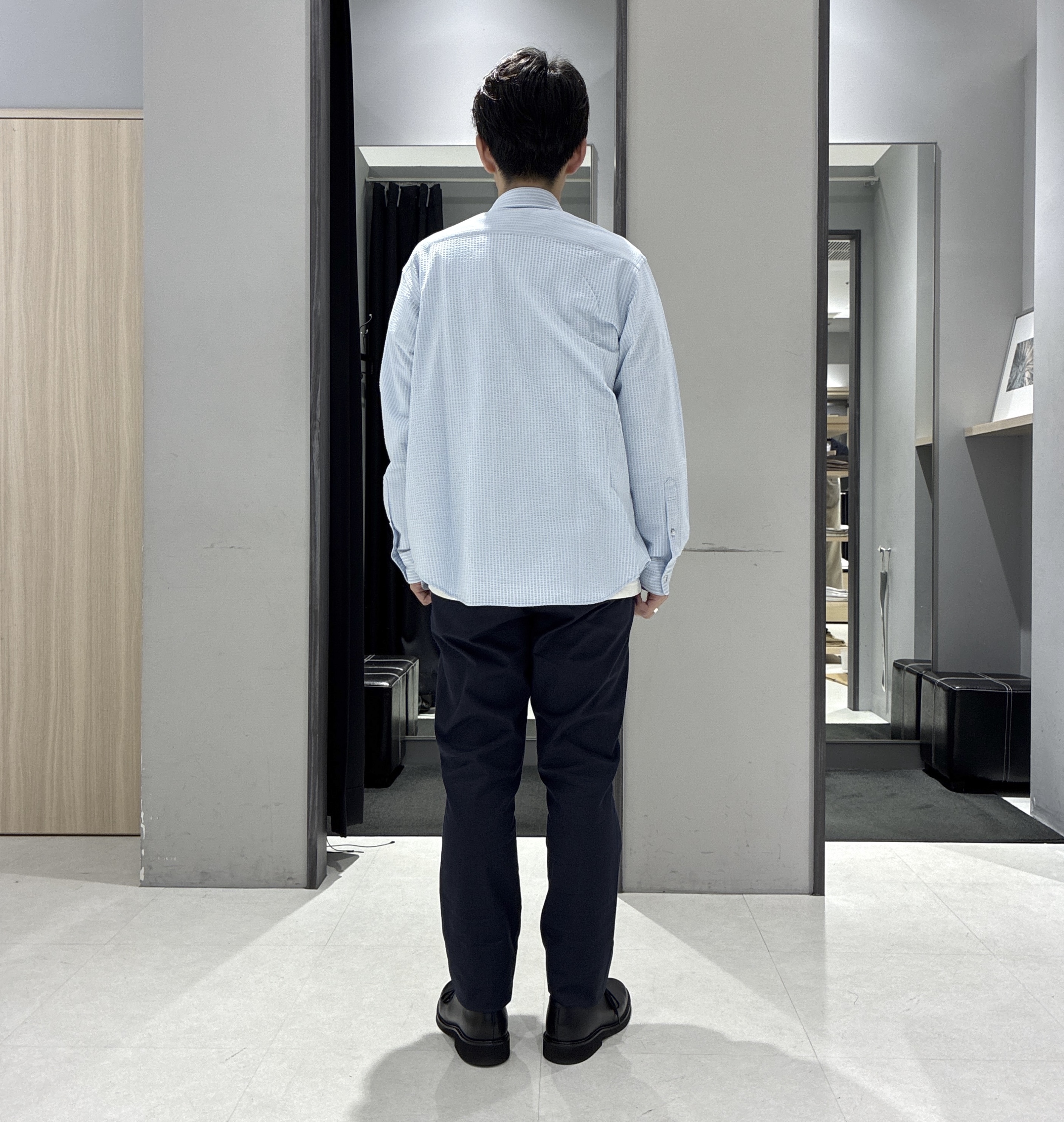 わいずみさんの「TAKEO KIKUCHI｜2重編みガーター ボーダー 長袖 Tシャツ」を使ったコーディネート