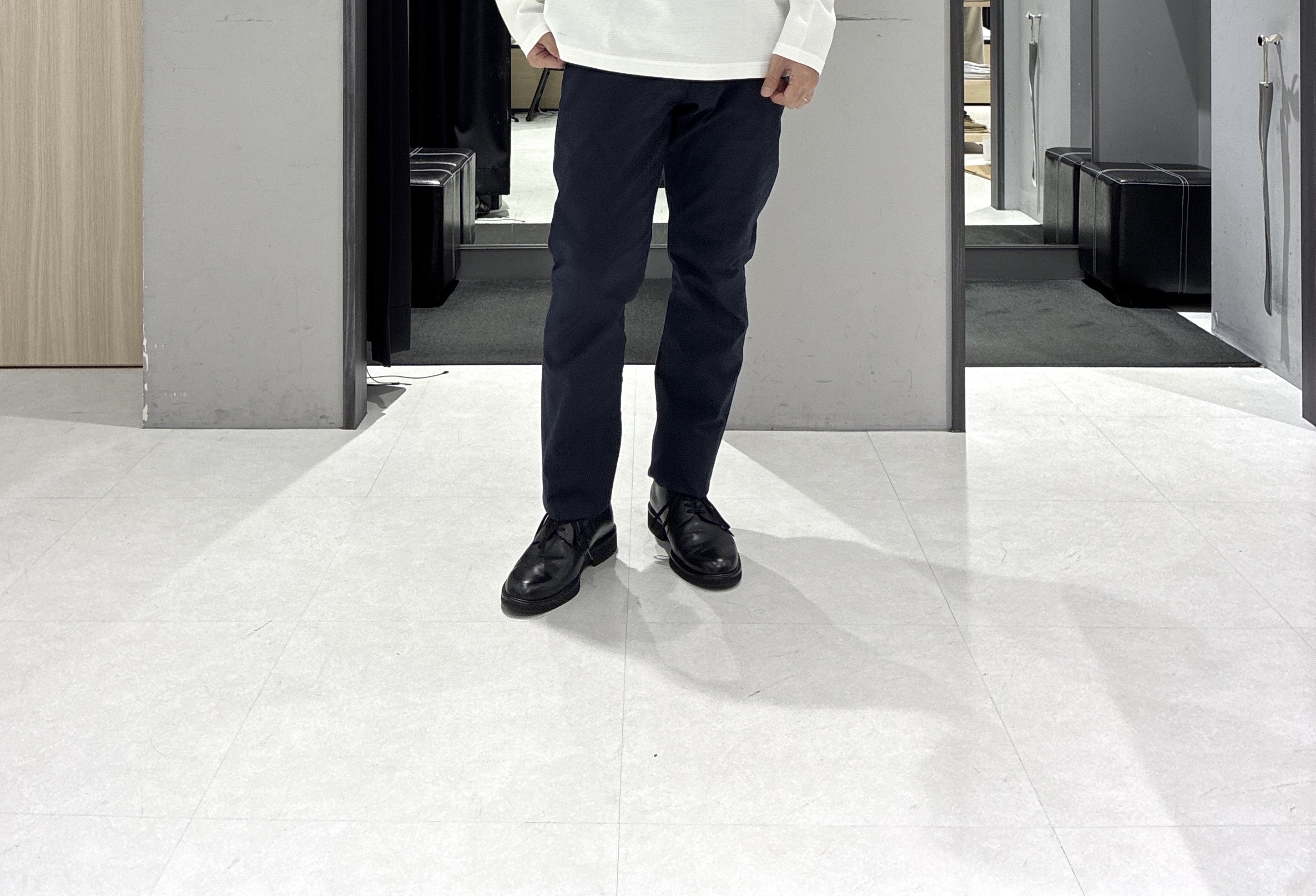 わいずみさんの「TAKEO KIKUCHI｜2重編みガーター ボーダー 長袖 Tシャツ」を使ったコーディネート