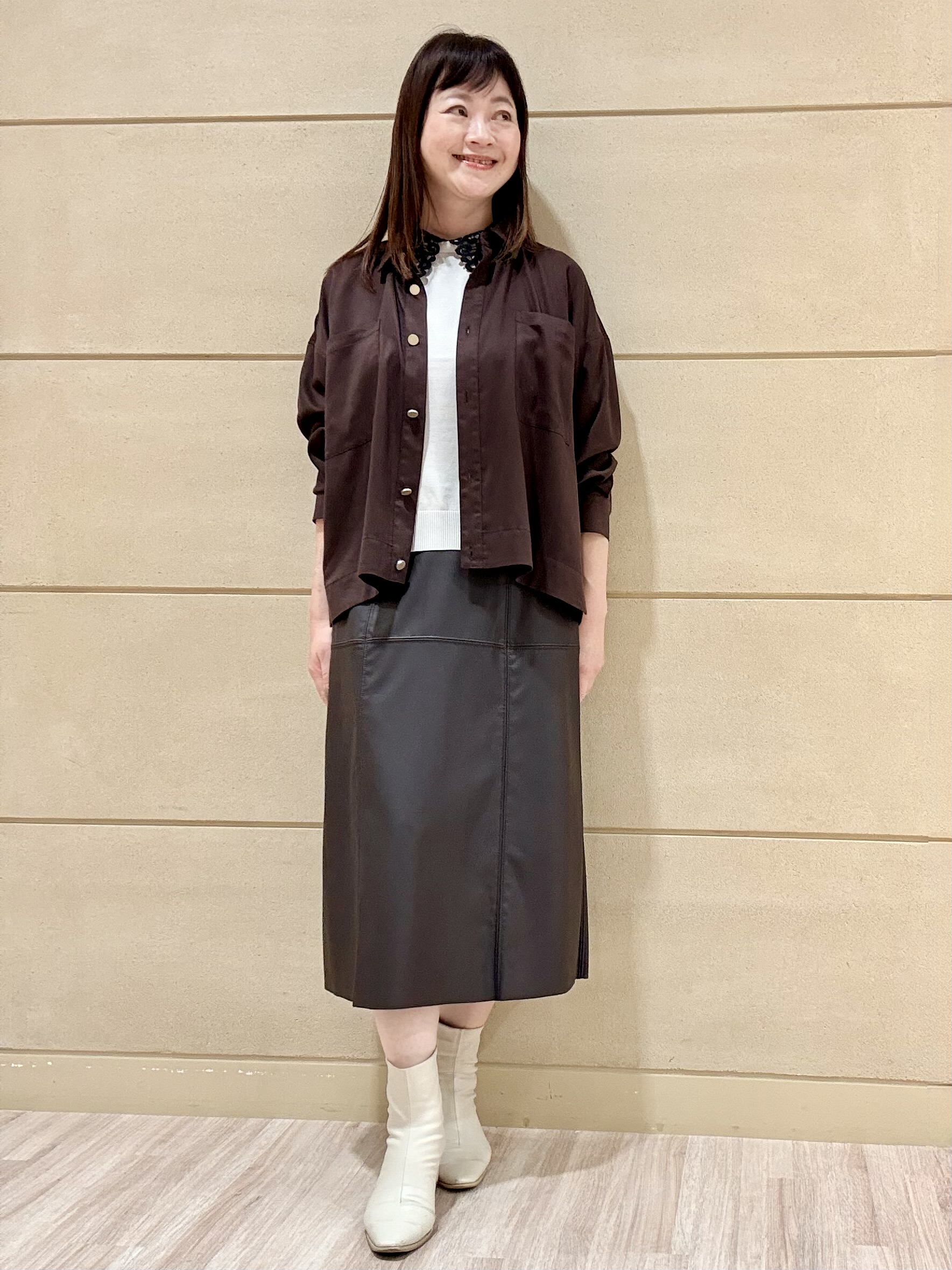 Marさんの「Reflect｜【羽織◎】スエード調シャツ」を使ったコーディネート