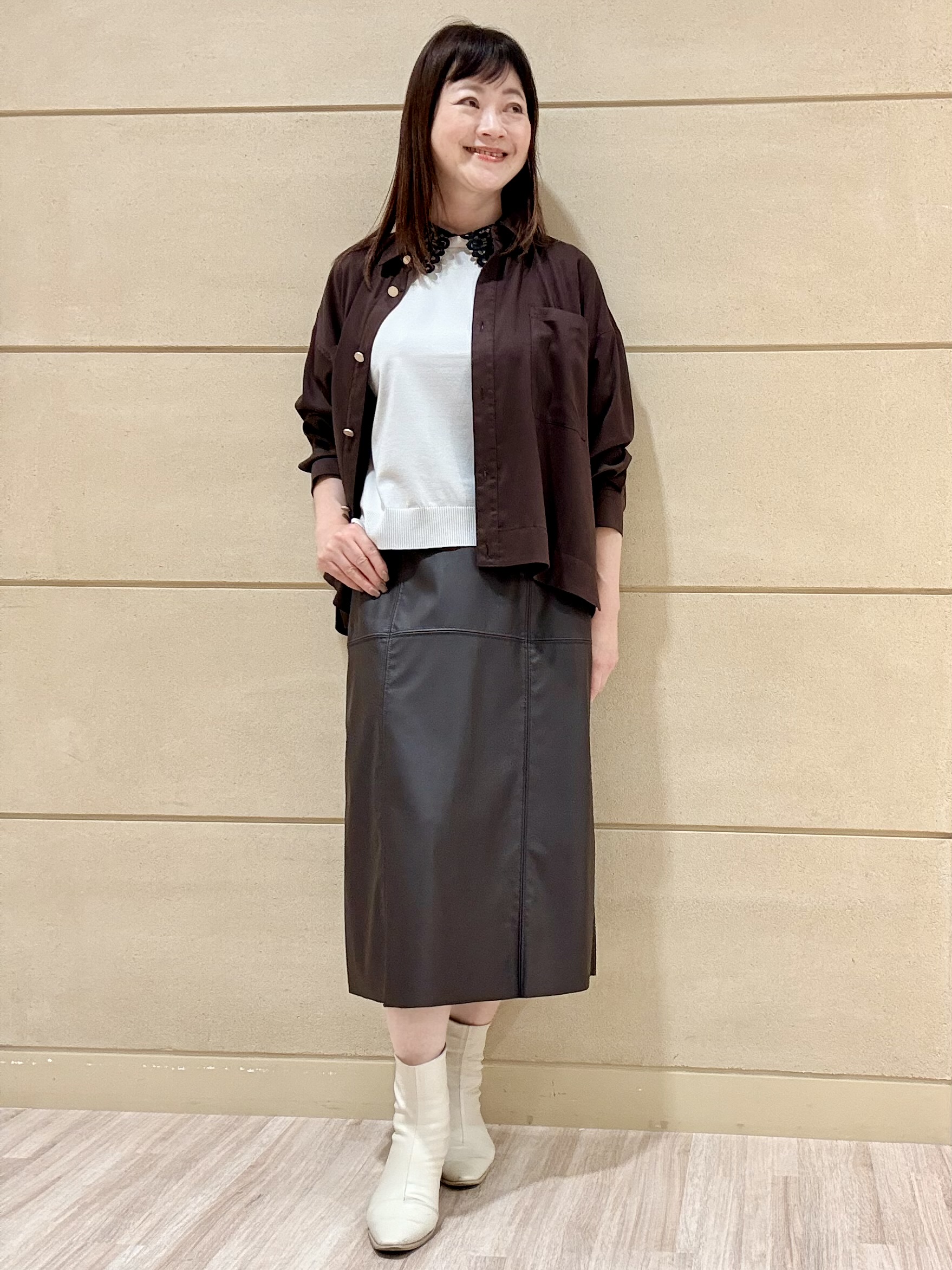 Marさんの「Reflect｜【羽織◎】スエード調シャツ」を使ったコーディネート