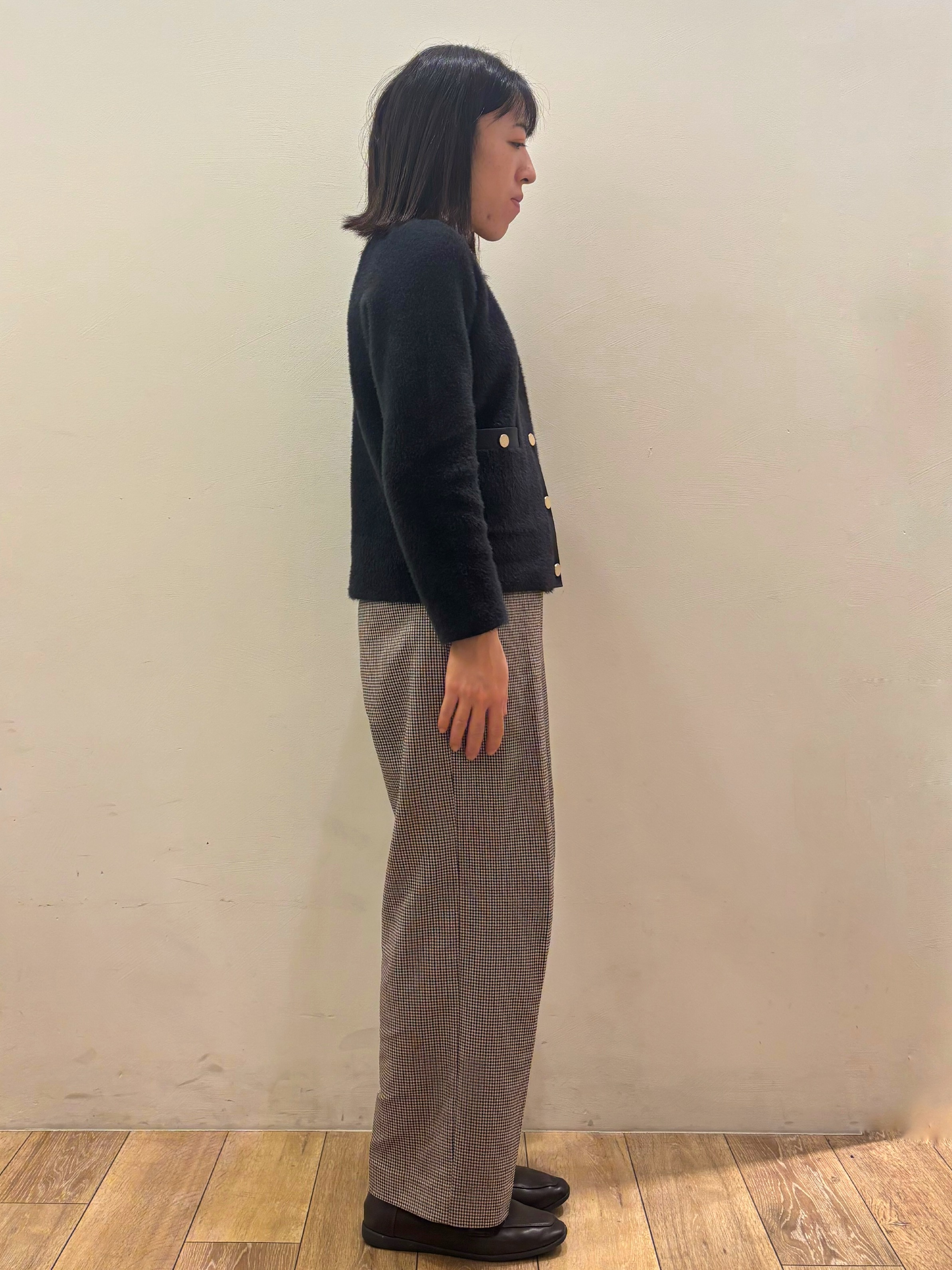 りょうさんの「OPAQUE.CLIP｜フェザーヤーンニットカーディガン【洗濯機OK】」を使ったコーディネート