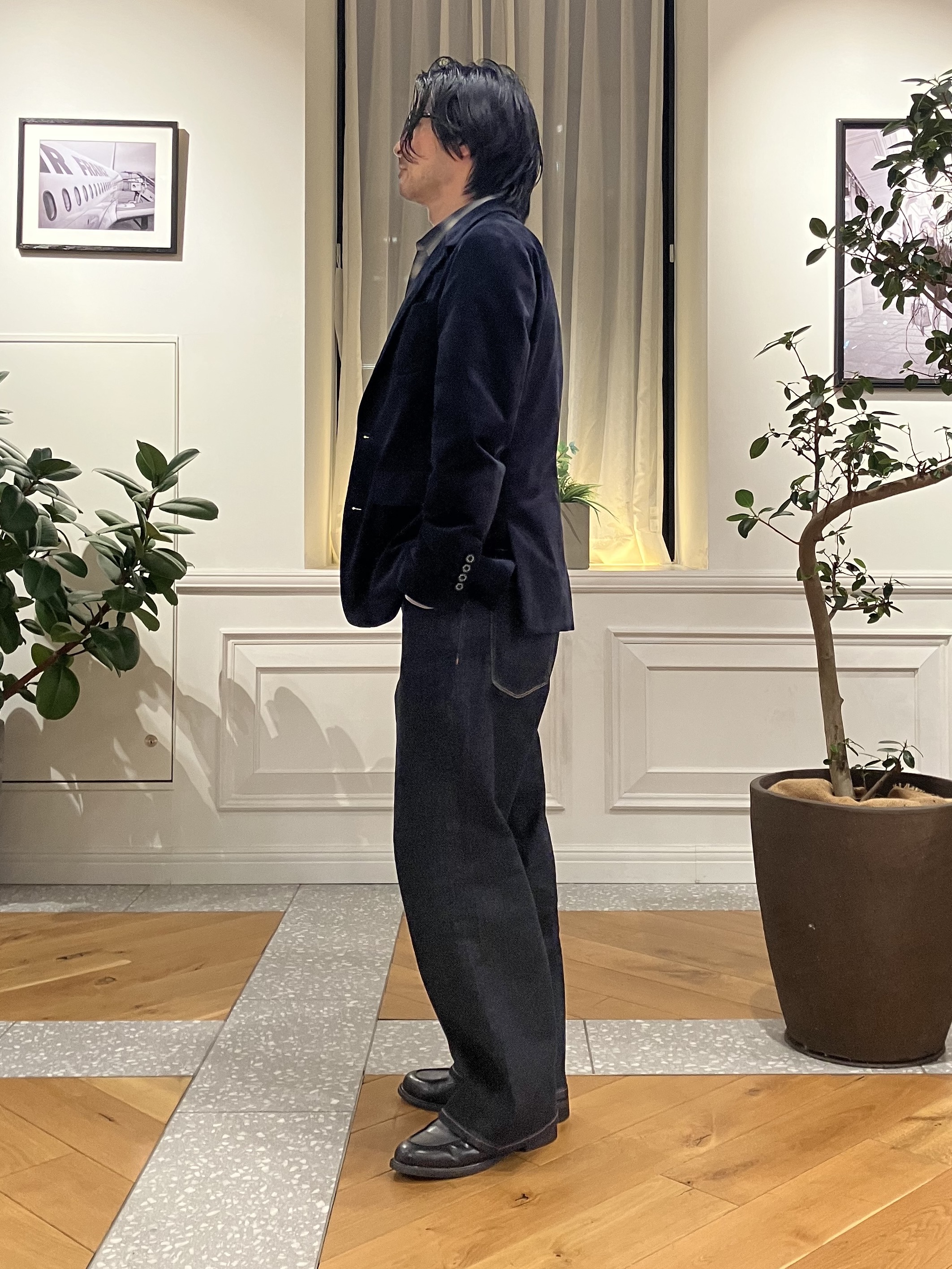 junyaさんの「DRESSTERIOR｜【セットアップ可】ストレッチ カルゼジャケット」を使ったコーディネート