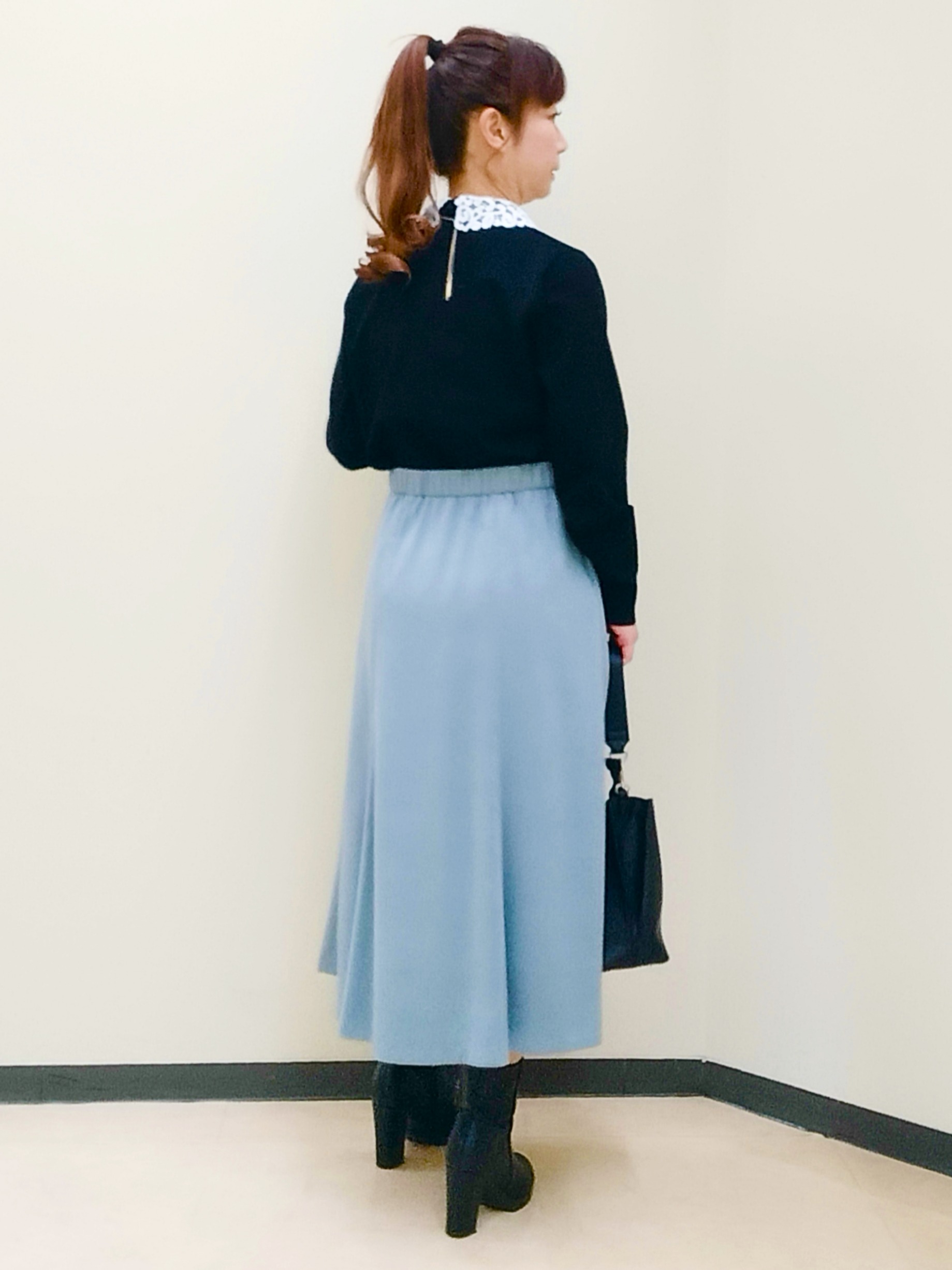 花さんの「Reflect｜【付け衿】レース衿付きストレッチニット」を使ったコーディネート