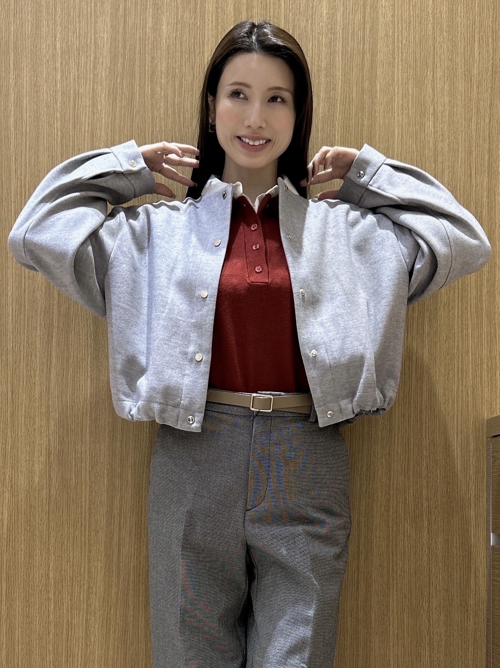 maiさんの「OPAQUE.CLIP｜スナップボタンブルゾン【洗濯OK】」を使ったコーディネート