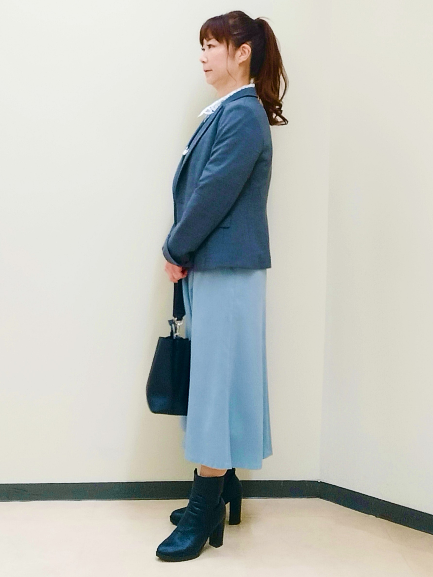 花さんの「Reflect｜【付け衿】レース衿付きストレッチニット」を使ったコーディネート