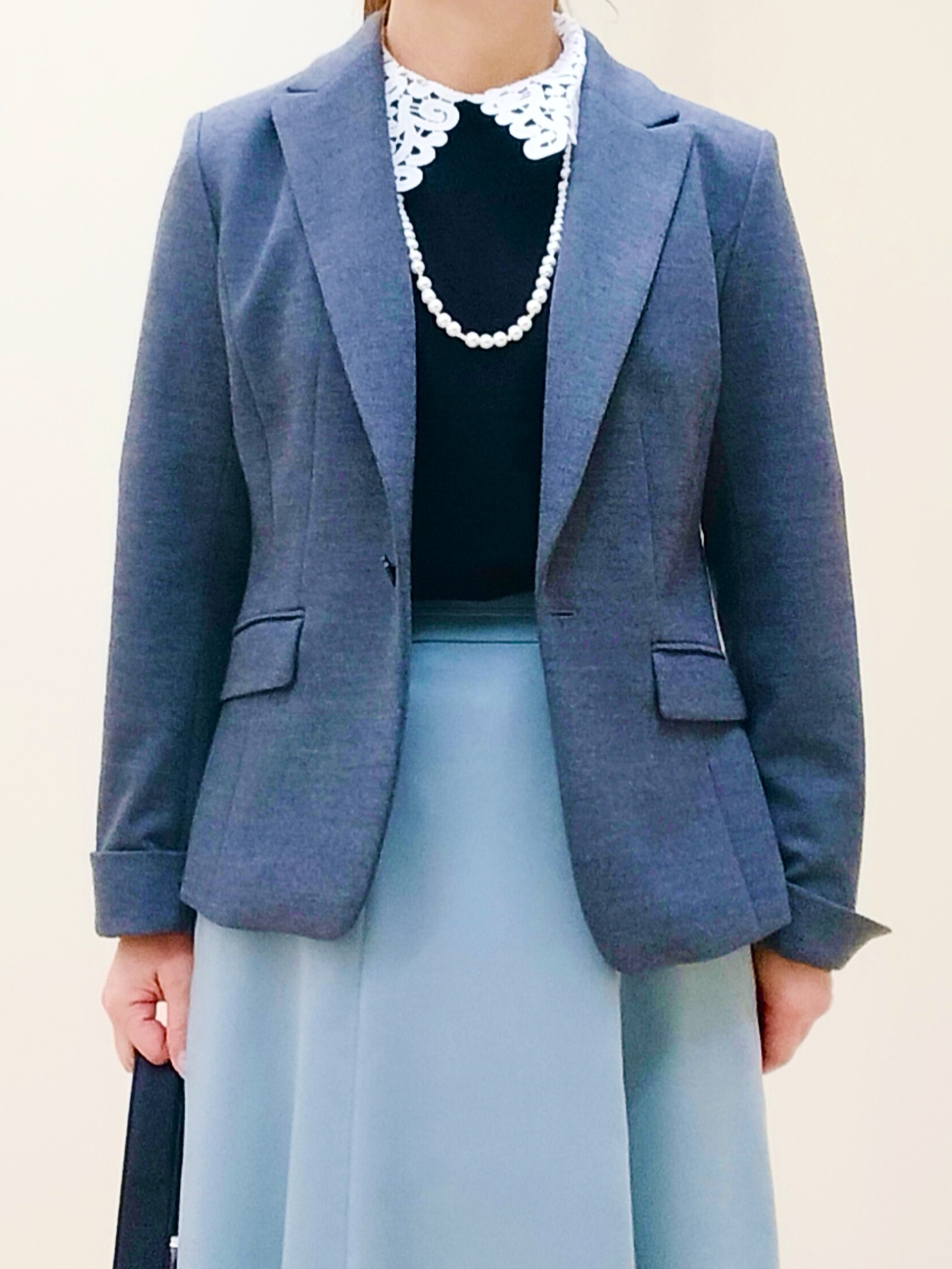 花さんの「Reflect｜【付け衿】レース衿付きストレッチニット」を使ったコーディネート