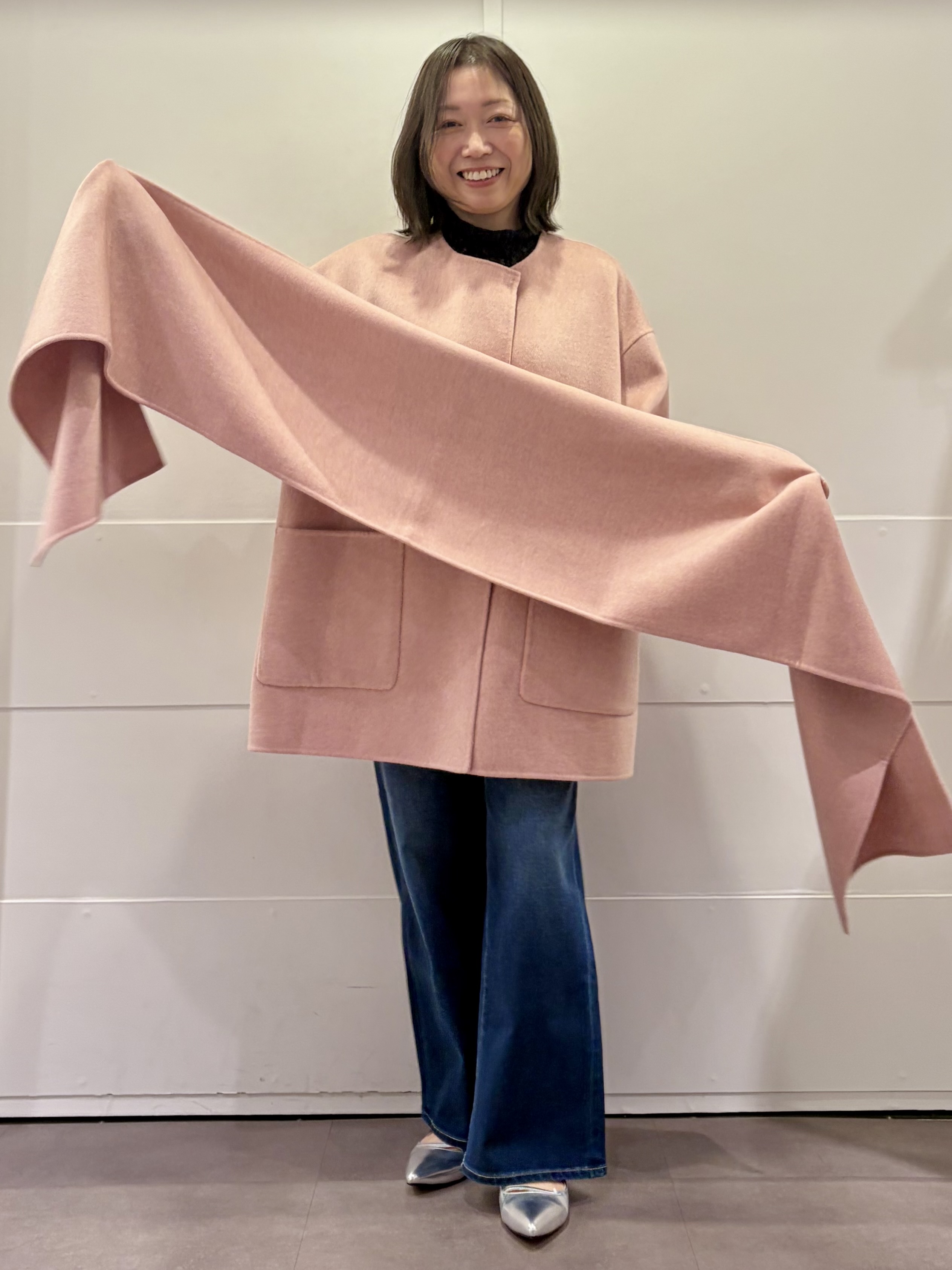 TOKOさんの「UNTITLED｜【マフラー付き/ゆったり】リバーコート」を使ったコーディネート