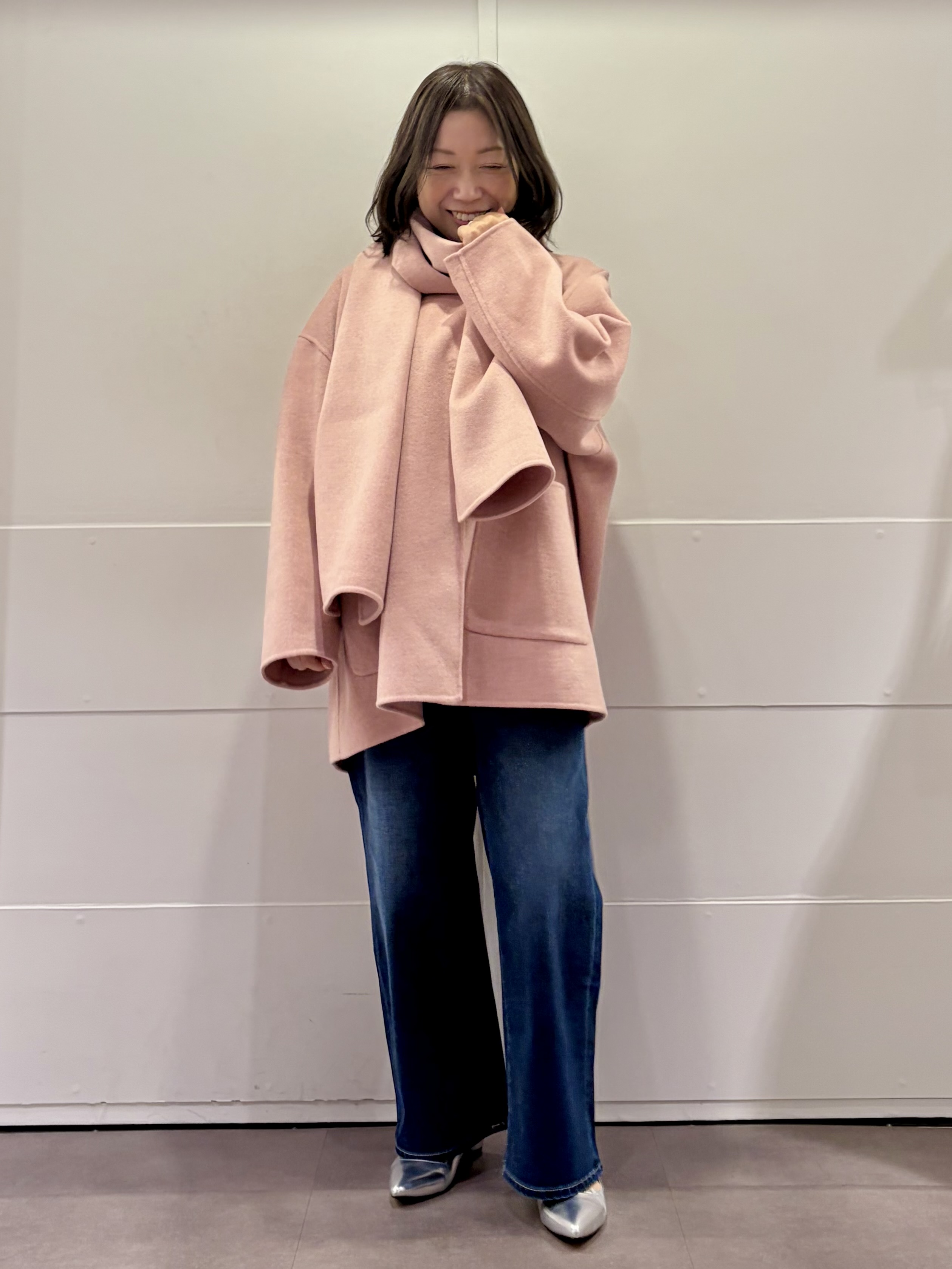 TOKOさんの「UNTITLED｜【マフラー付き/ゆったり】リバーコート」を使ったコーディネート