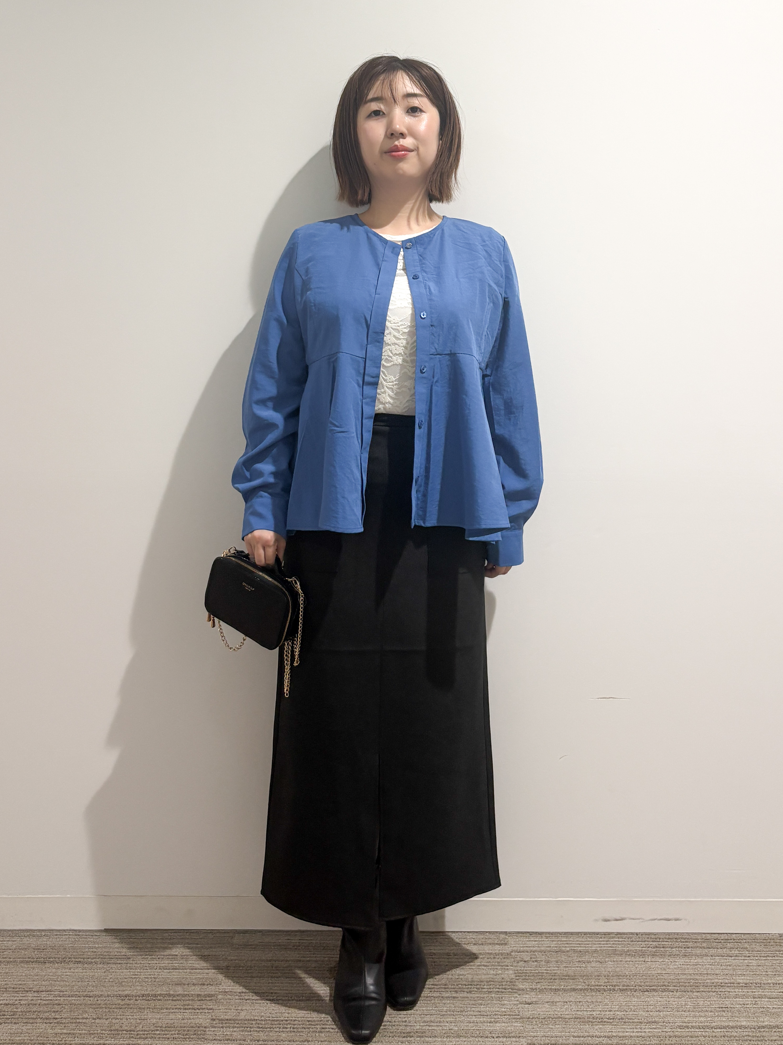 橋本紬さんの「OPAQUE.CLIP｜バックプリーツデザインブラウス【洗濯機OK】」を使ったコーディネート