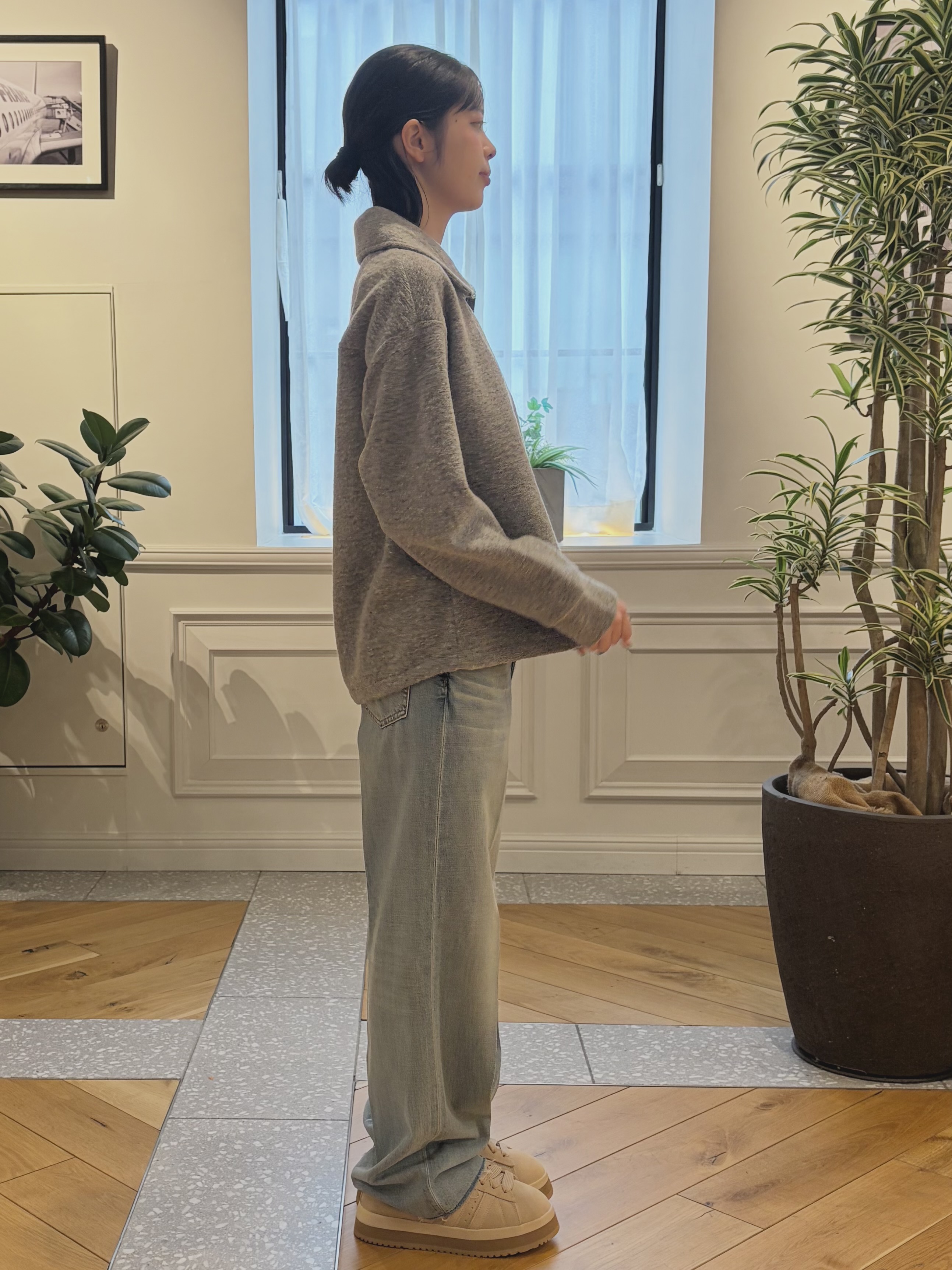 pupiさんの「DRESSTERIOR｜イタリアンスライバー ハーフジッププルオーバー」を使ったコーディネート