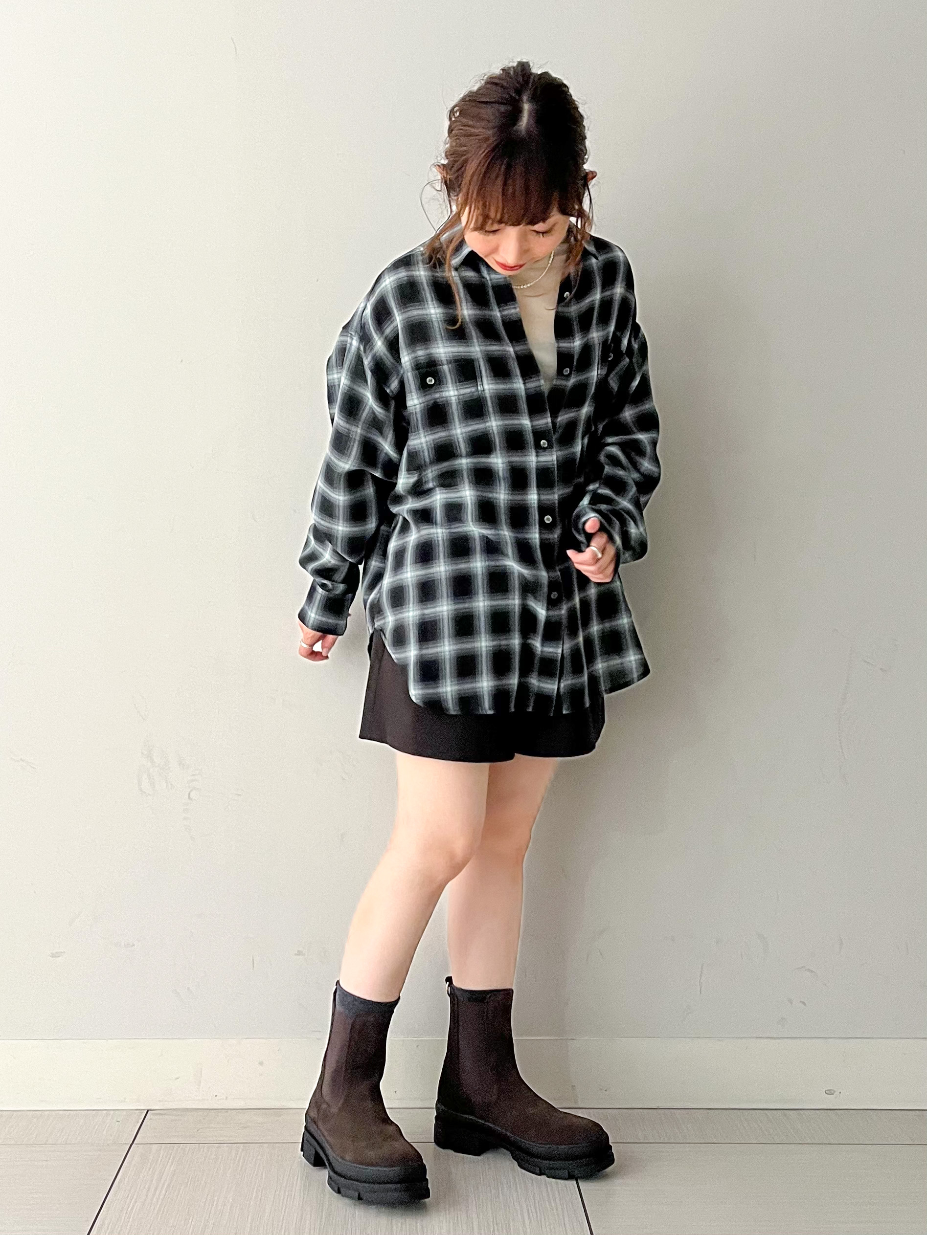 じゅんさんの「DRESSTERIOR｜【ウォッシャブル】ビエラオンブレチェックシャツ」を使ったコーディネート