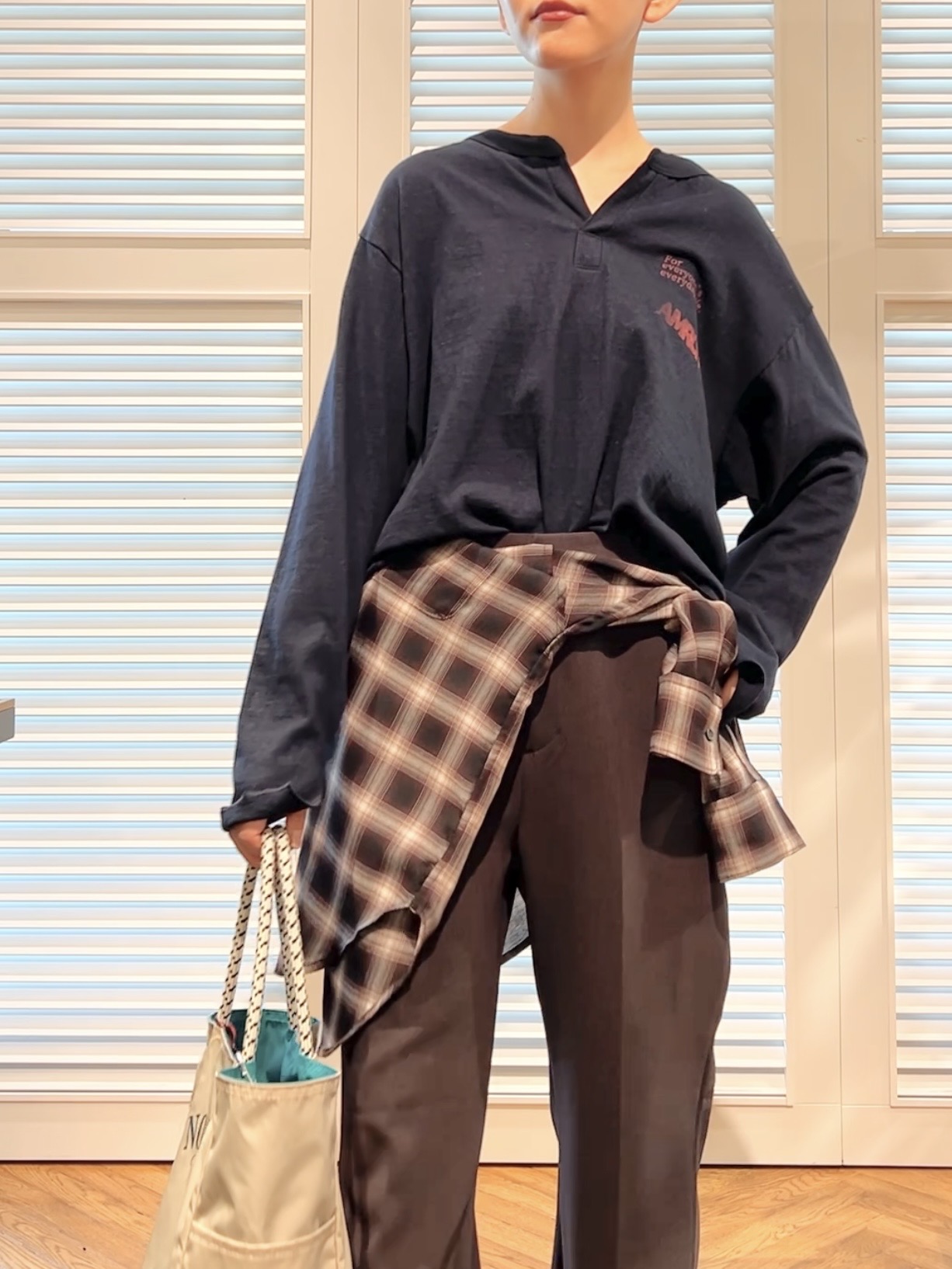 OCHIAIさんの「DRESSTERIOR｜【ウォッシャブル】ビエラオンブレチェックシャツ」を使ったコーディネート
