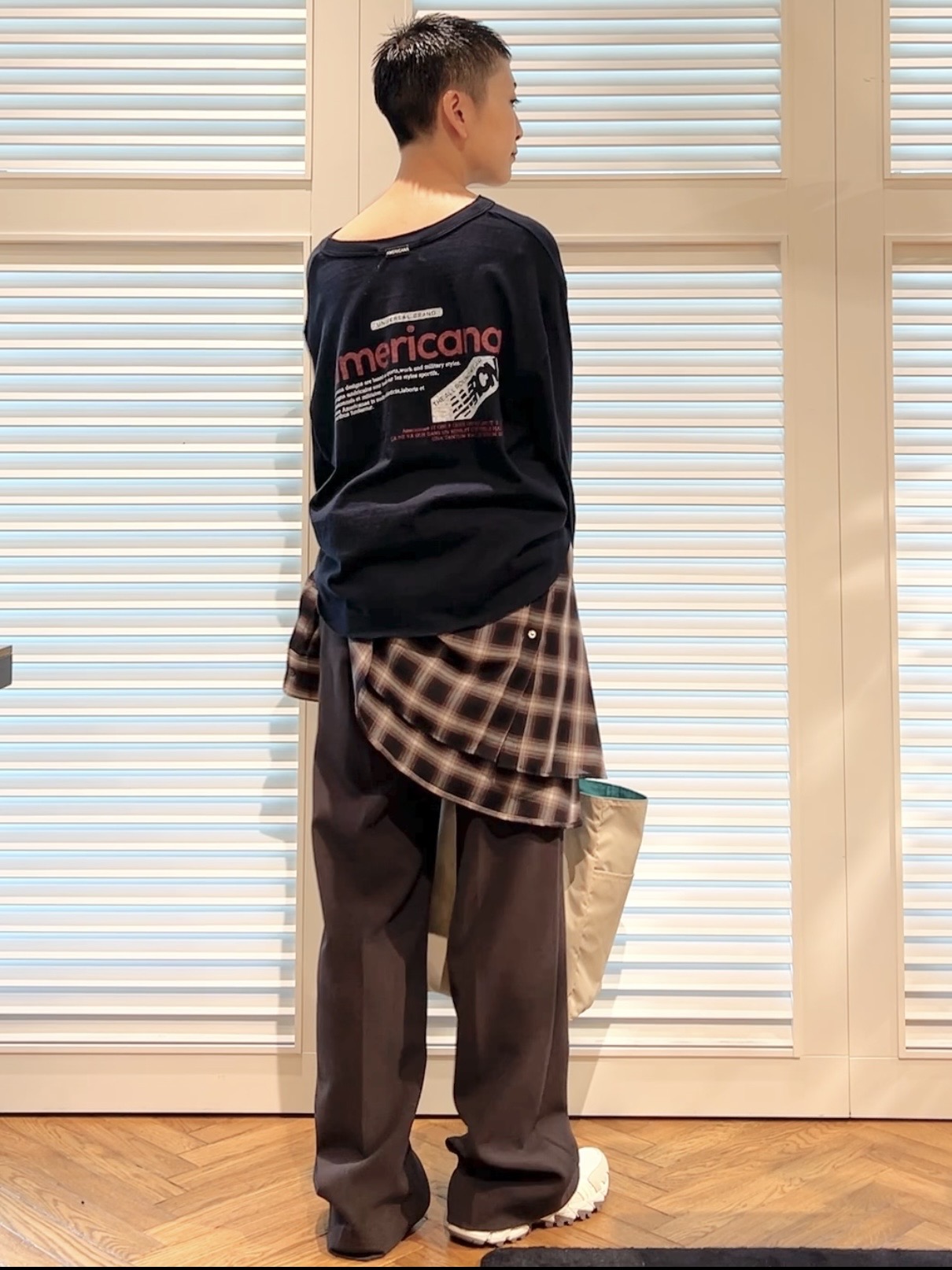 OCHIAIさんの「DRESSTERIOR｜【ウォッシャブル】ビエラオンブレチェックシャツ」を使ったコーディネート