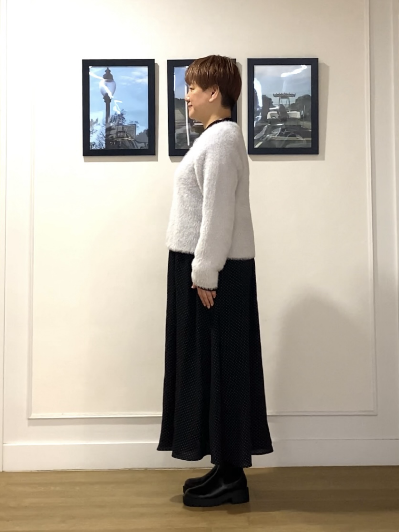 Hiroさんの「Dessin｜【店頭人気/洗える】シャギーニットカーディガン」を使ったコーディネート