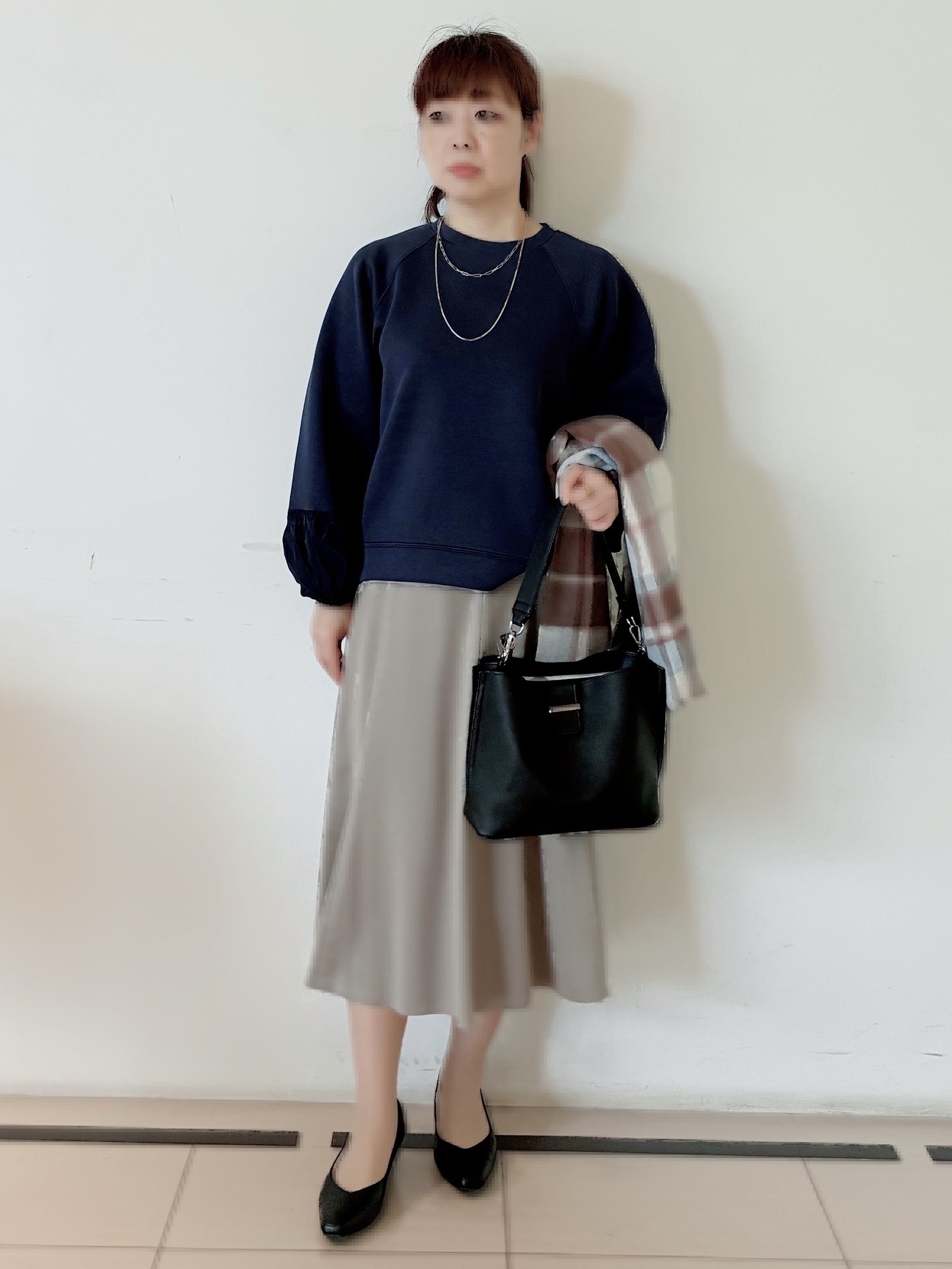 ひーさんの「Reflect｜【手洗い可】異素材切り替えデザインプルオーバー」を使ったコーディネート