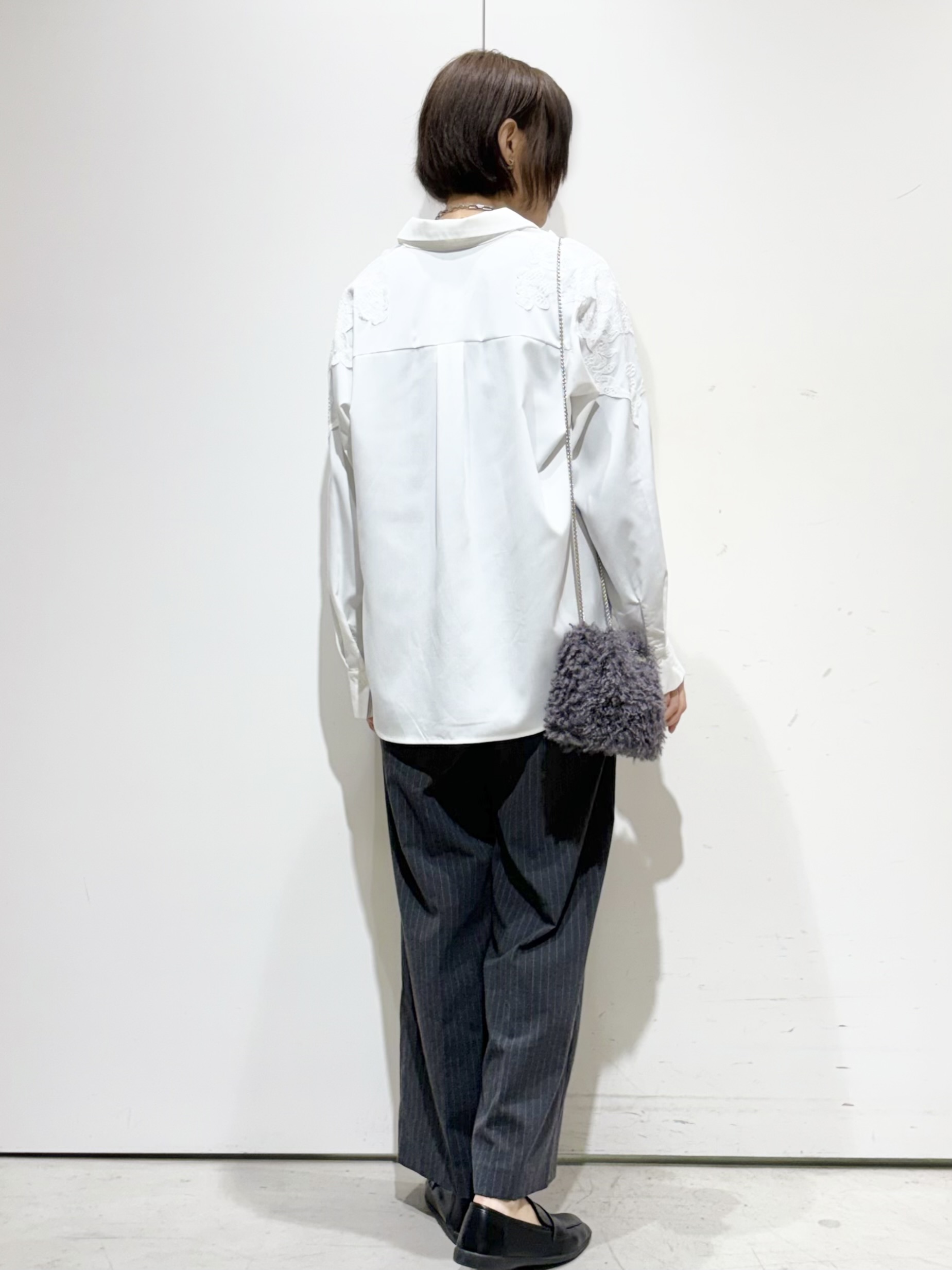 Jさんの「OPAQUE.CLIP｜レースモチーフドッキングシャツ【洗濯機OK】」を使ったコーディネート