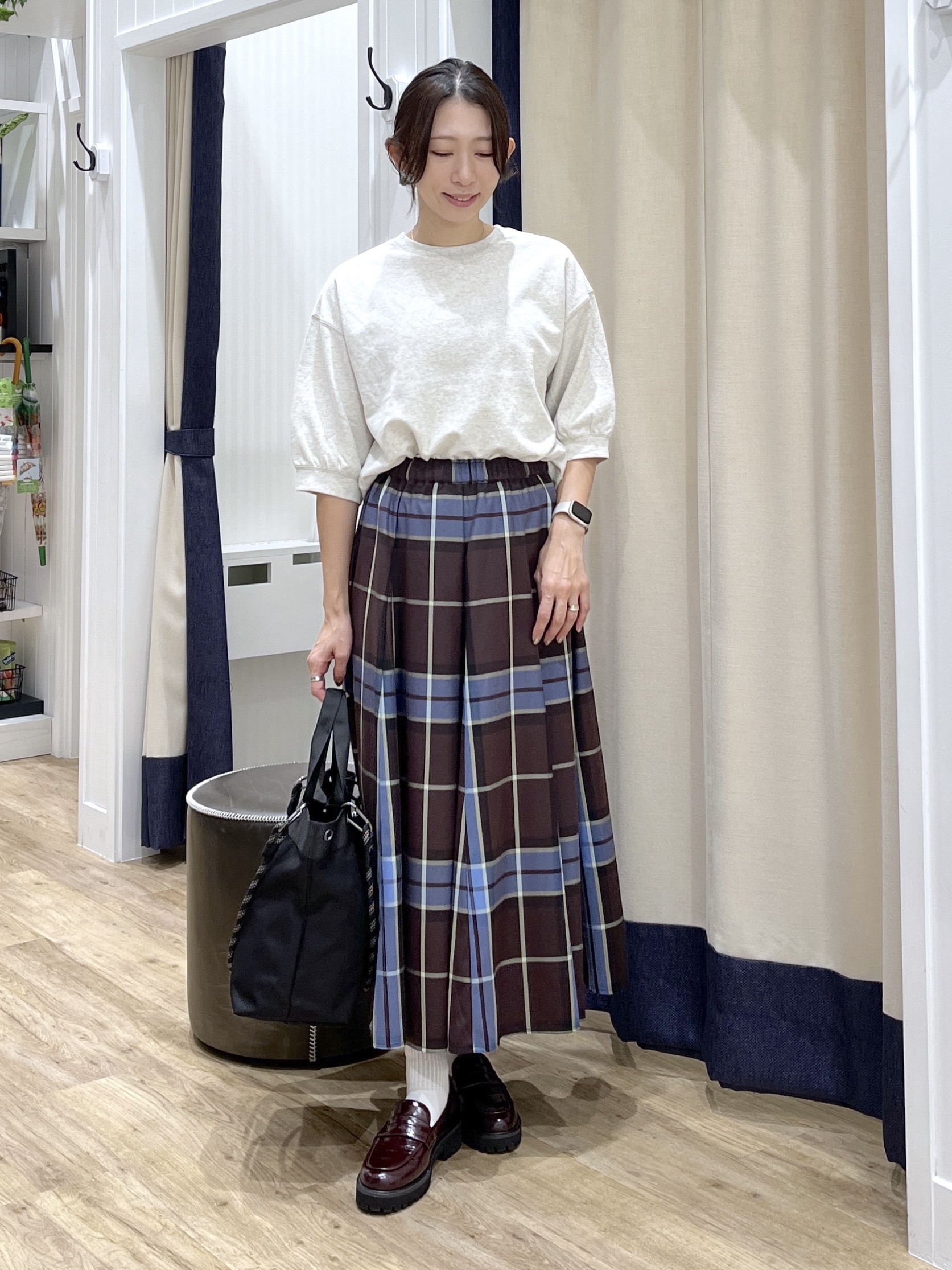 canaさんの「Dessin｜【高レビュー/洗える/XS-L】バックヘンリーミニ裏毛 5分袖」を使ったコーディネート
