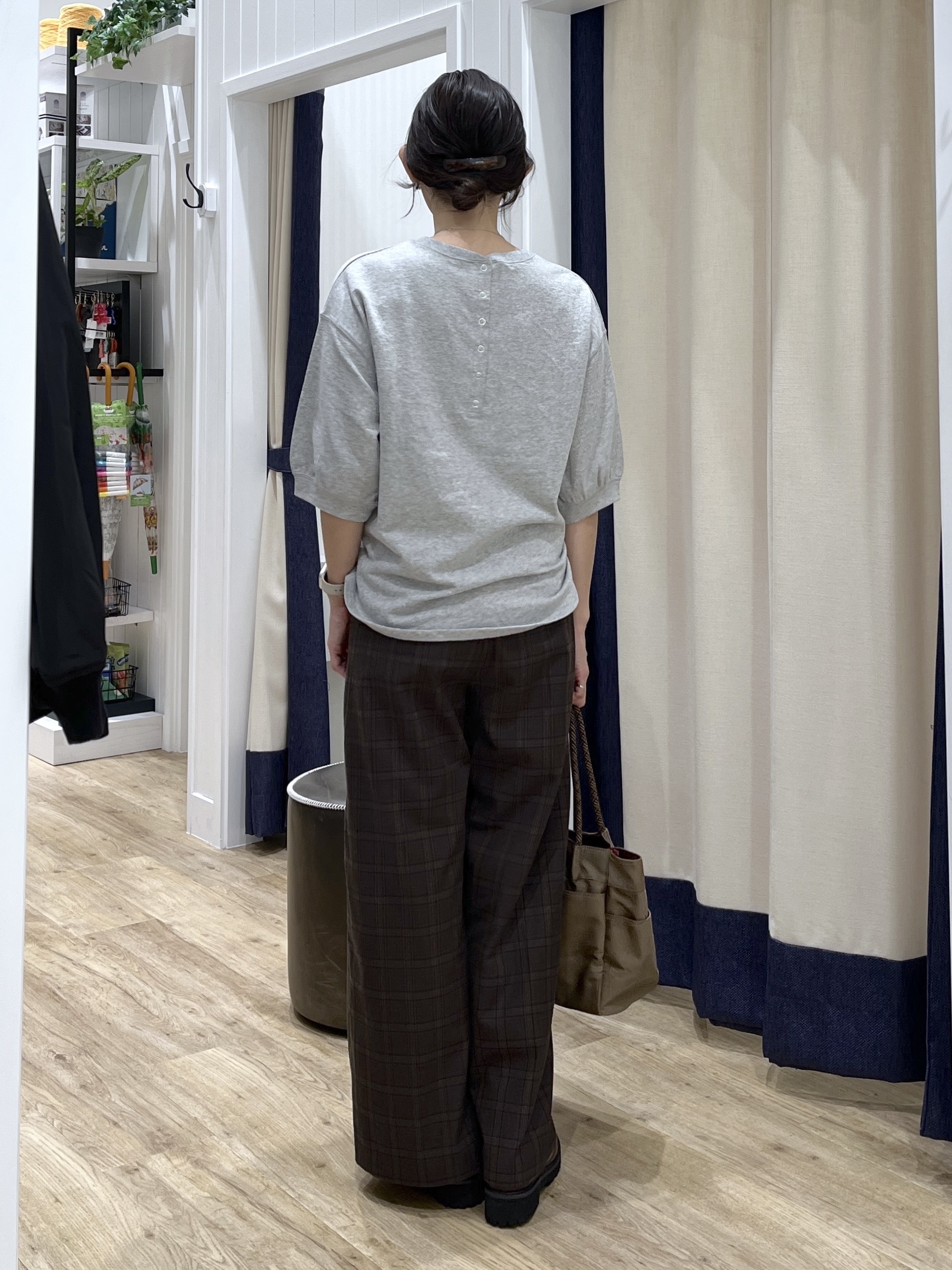 canaさんの「Dessin｜【高レビュー/洗える/XS-L】バックヘンリーミニ裏毛 5分袖」を使ったコーディネート