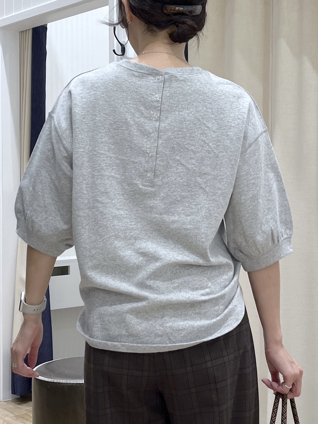canaさんの「Dessin｜【高レビュー/洗える/XS-L】バックヘンリーミニ裏毛 5分袖」を使ったコーディネート