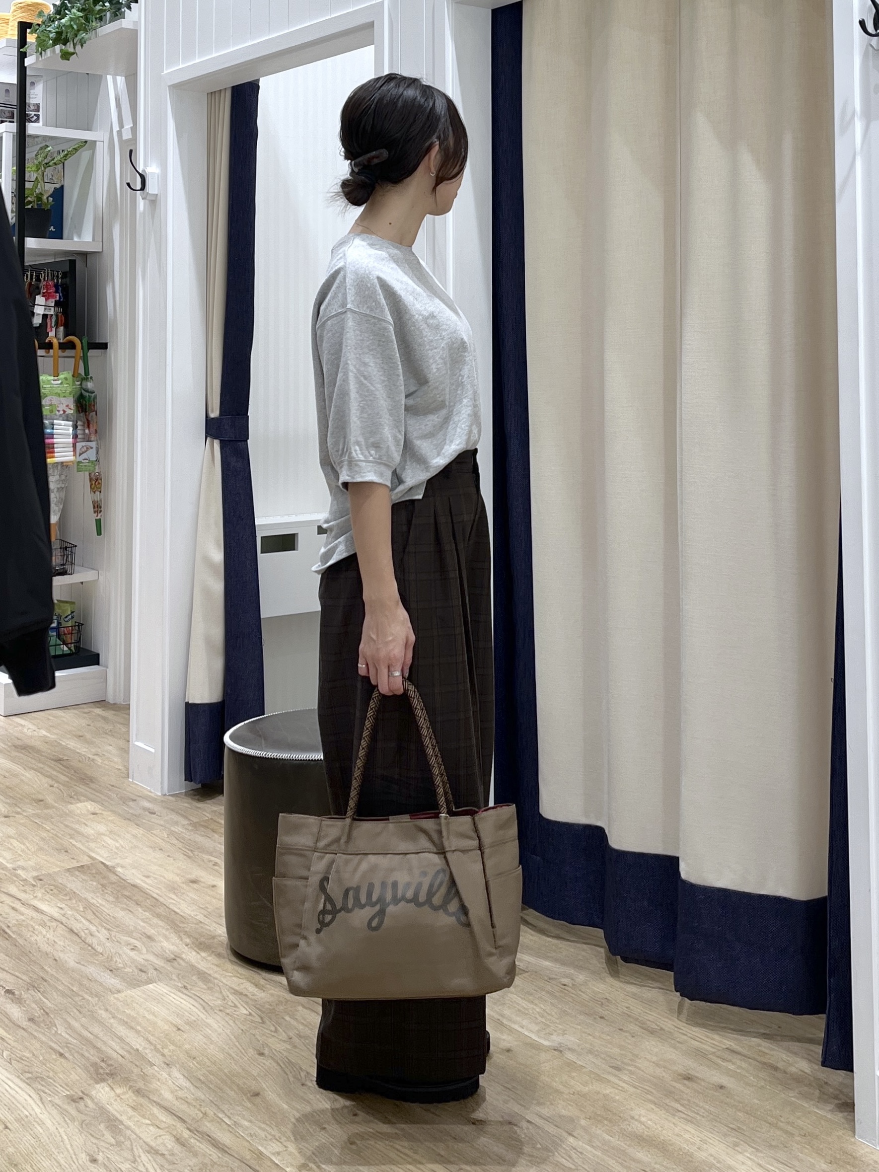 canaさんの「Dessin｜【高レビュー/洗える/XS-L】バックヘンリーミニ裏毛 5分袖」を使ったコーディネート