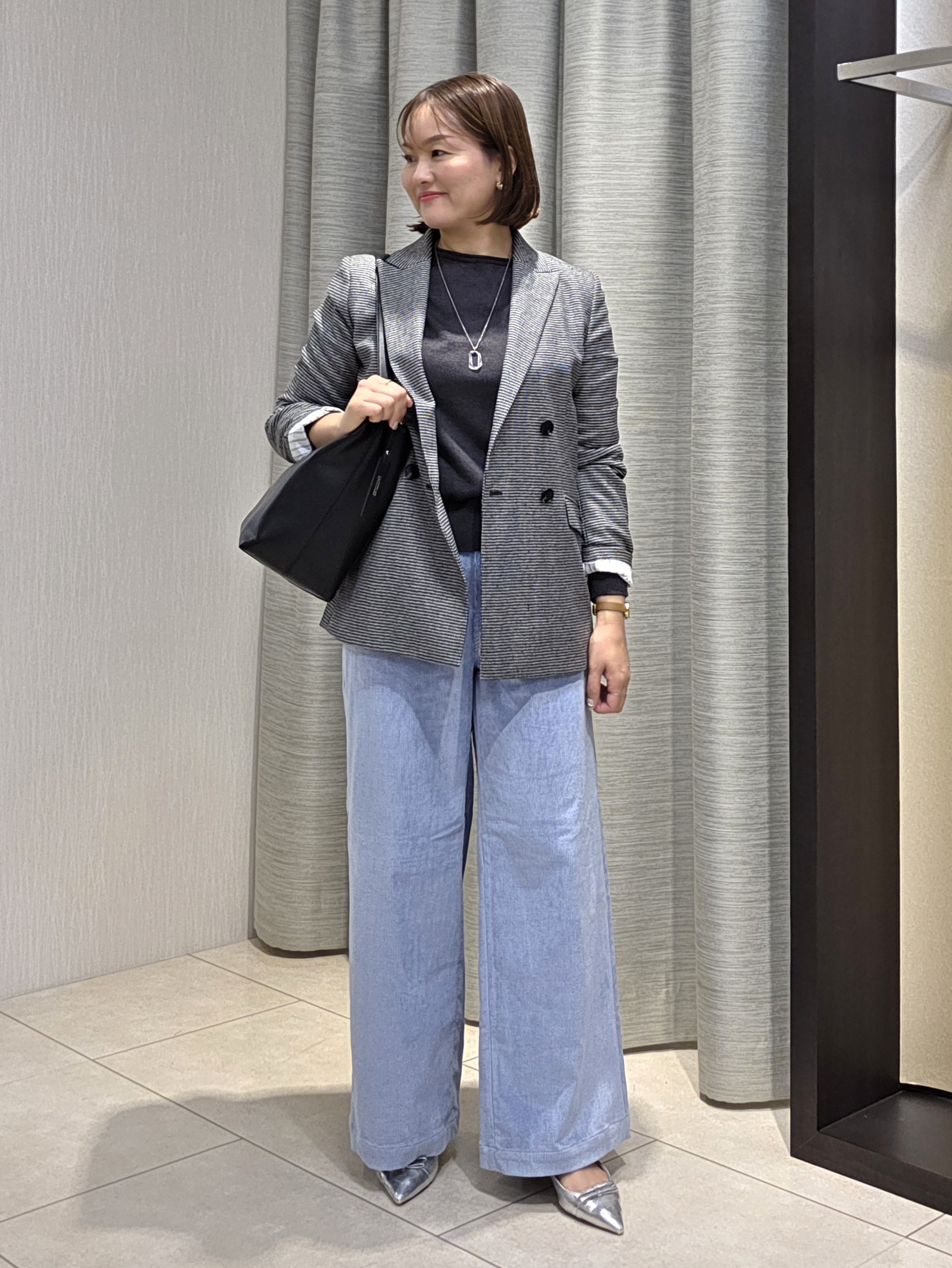 naokoさんの「UNTITLED｜【セットアップ可/秋羽織り】ウールダブルジャケット」を使ったコーディネート