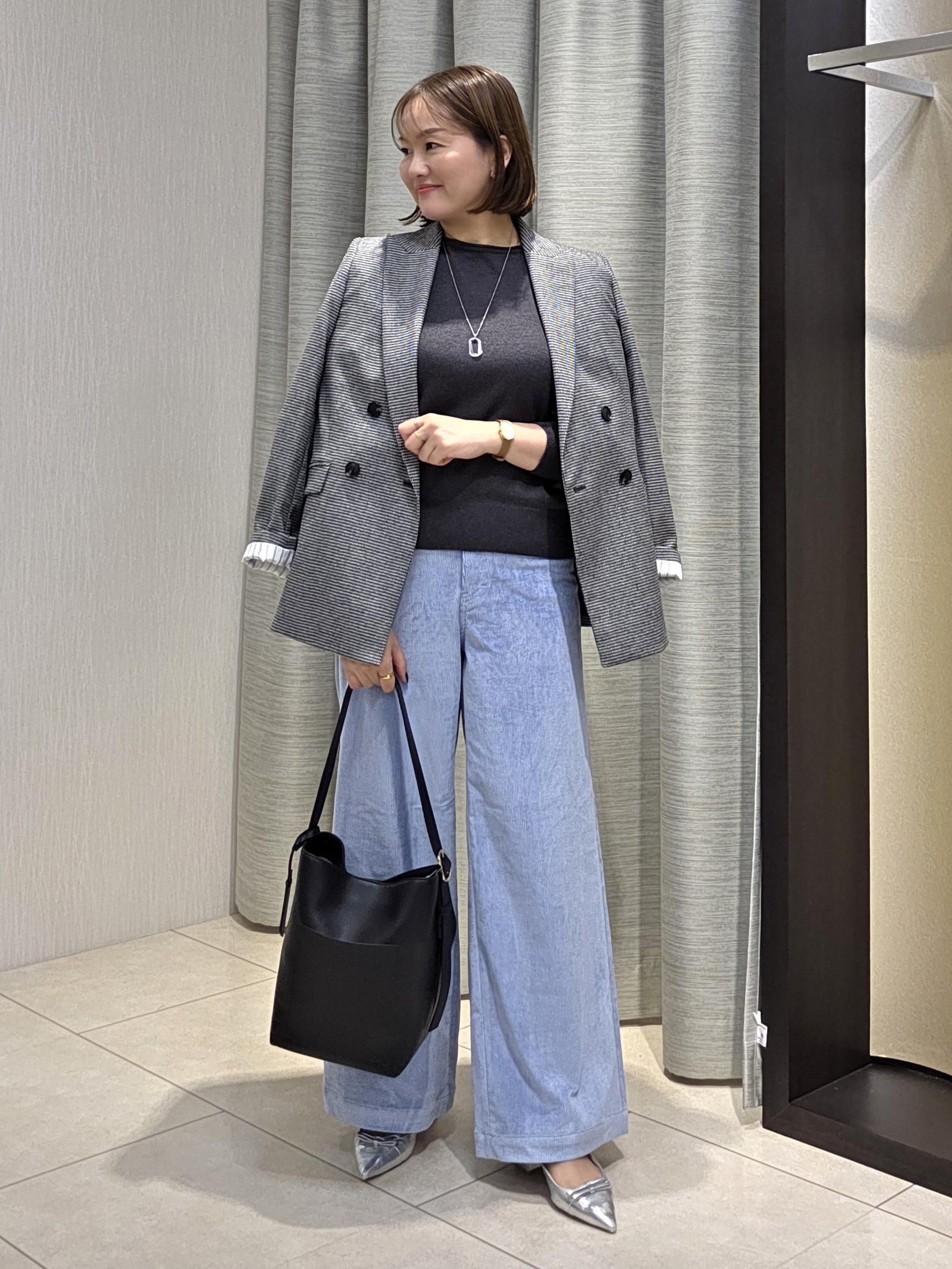 naokoさんの「UNTITLED｜【セットアップ可/秋羽織り】ウールダブルジャケット」を使ったコーディネート