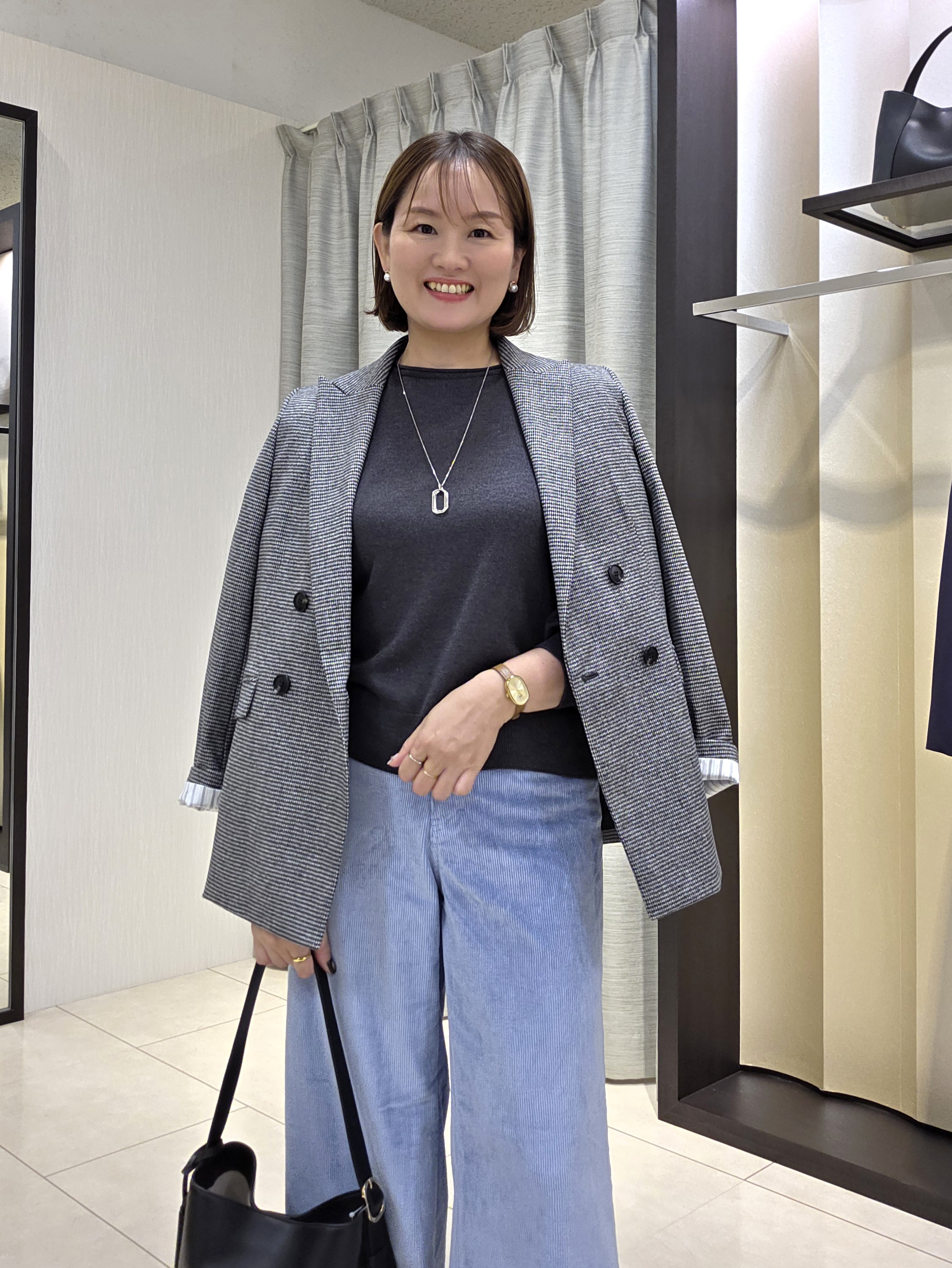 naokoさんの「UNTITLED｜【セットアップ可/秋羽織り】ウールダブルジャケット」を使ったコーディネート