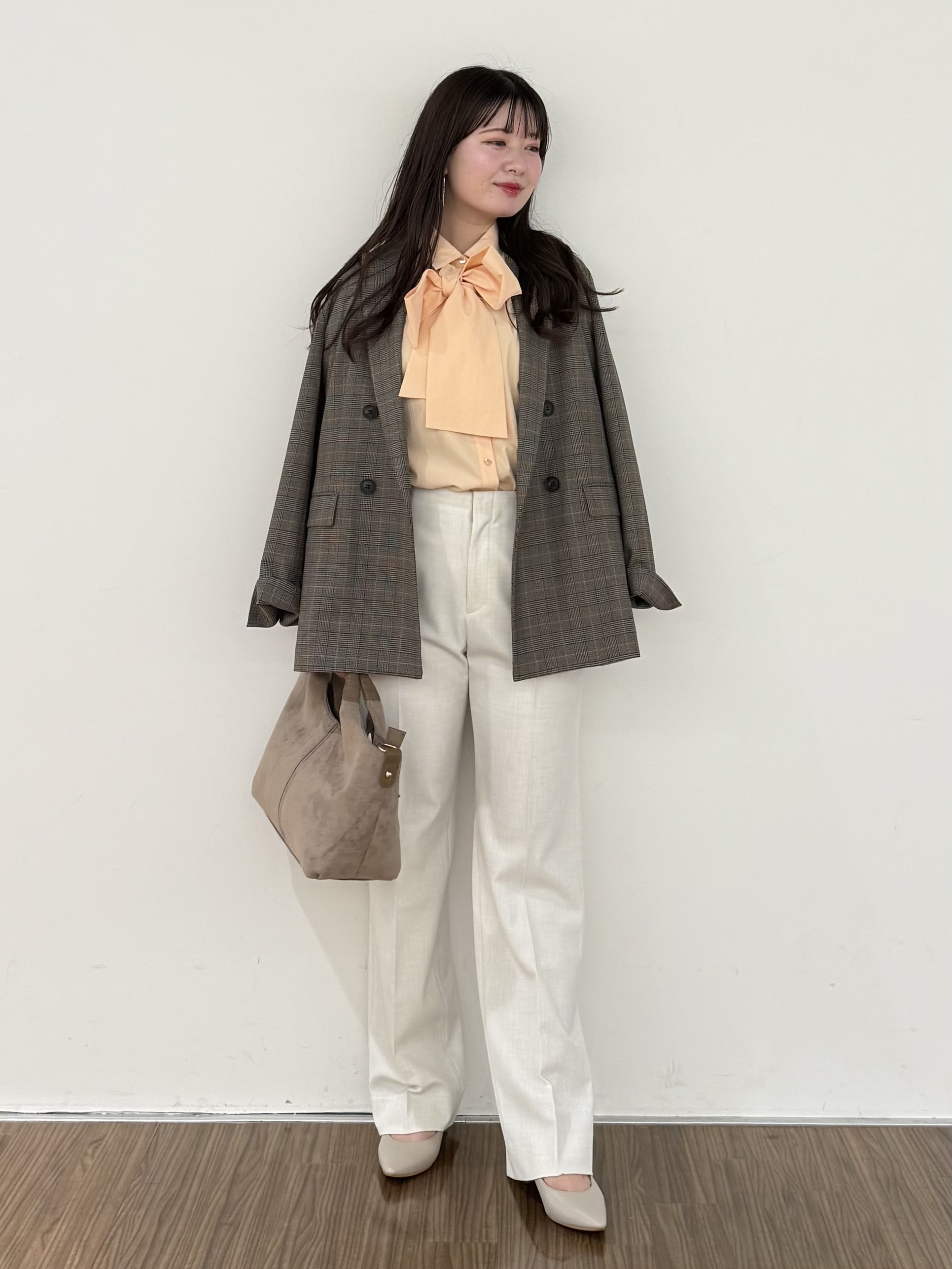 いくみさんの「INDIVI｜【洗濯機OK／ストレッチ◎】秋はじめのダブルジャケット」を使ったコーディネート