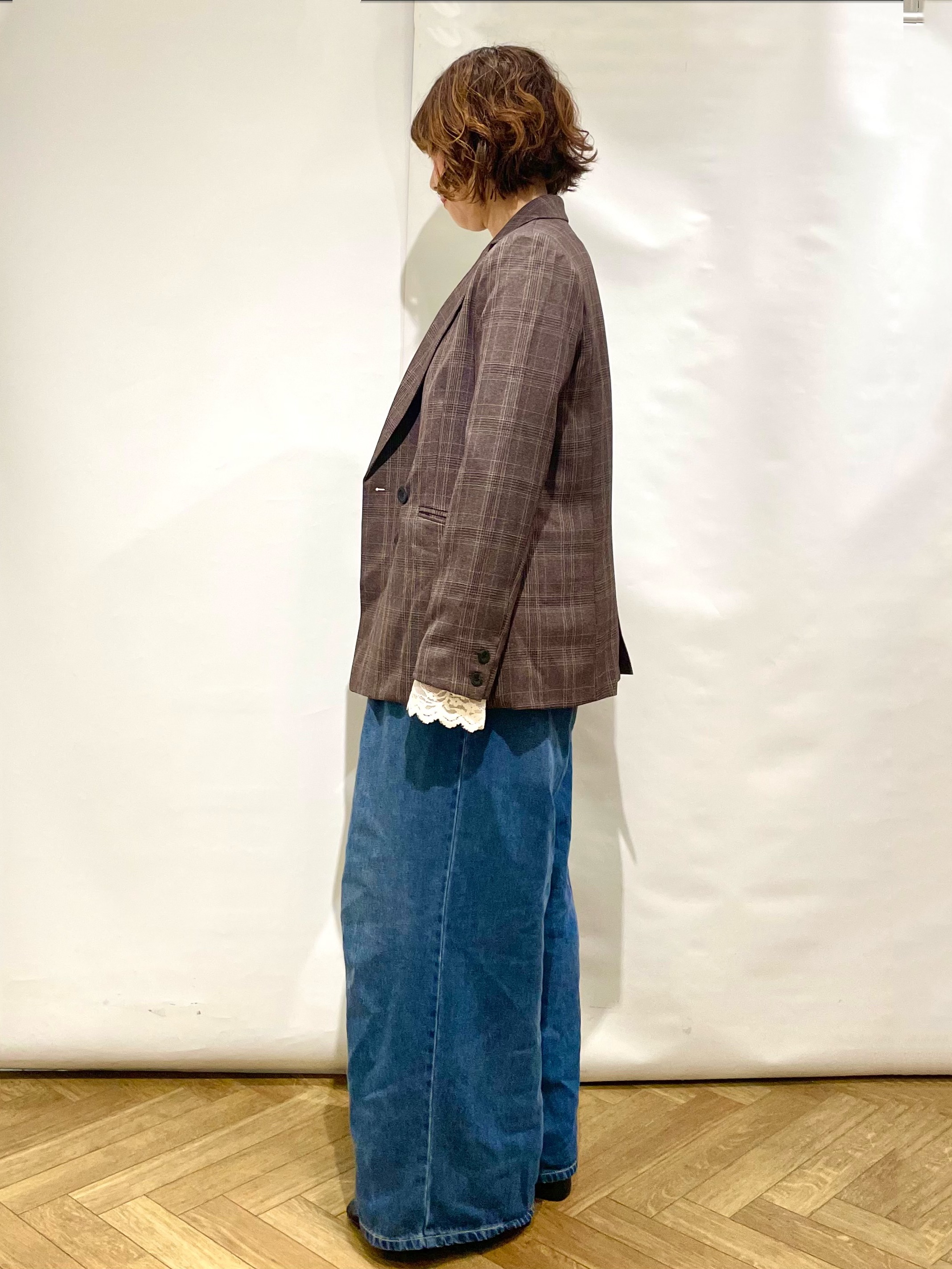なかさんの「index｜ダブルブレストジャケット【洗える】」を使ったコーディネート
