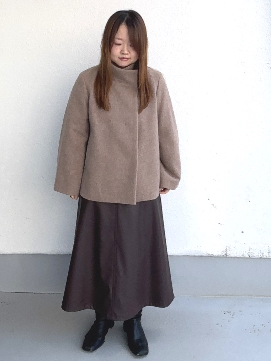 タマさんの「UNTITLED｜【軽アウター/ウール100】ウールショートコート」を使ったコーディネート