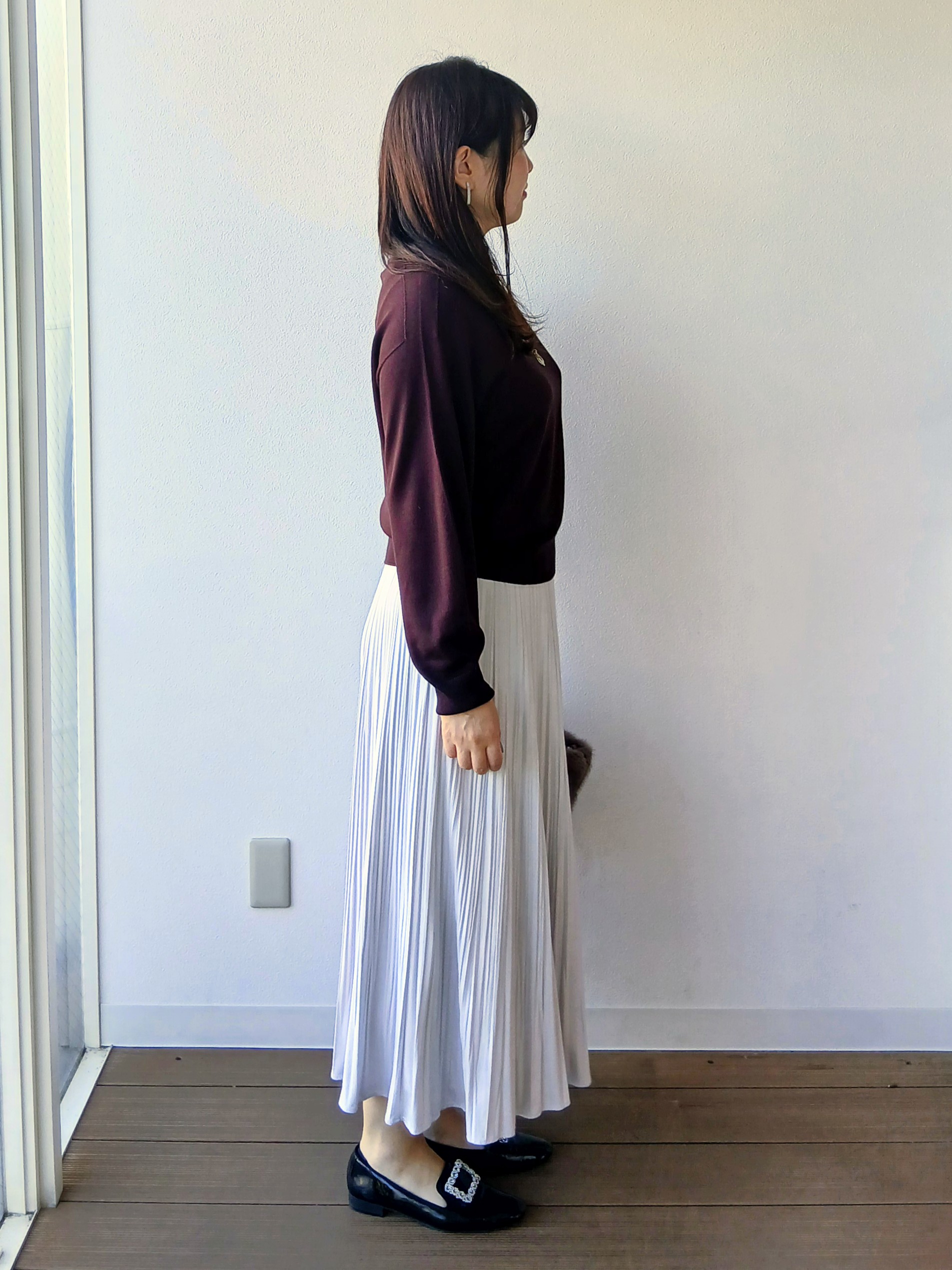 なみきさんの「UNTITLED｜【店頭人気！/8色展開】ボリュームスリーブニットプルオーバー」を使ったコーディネート